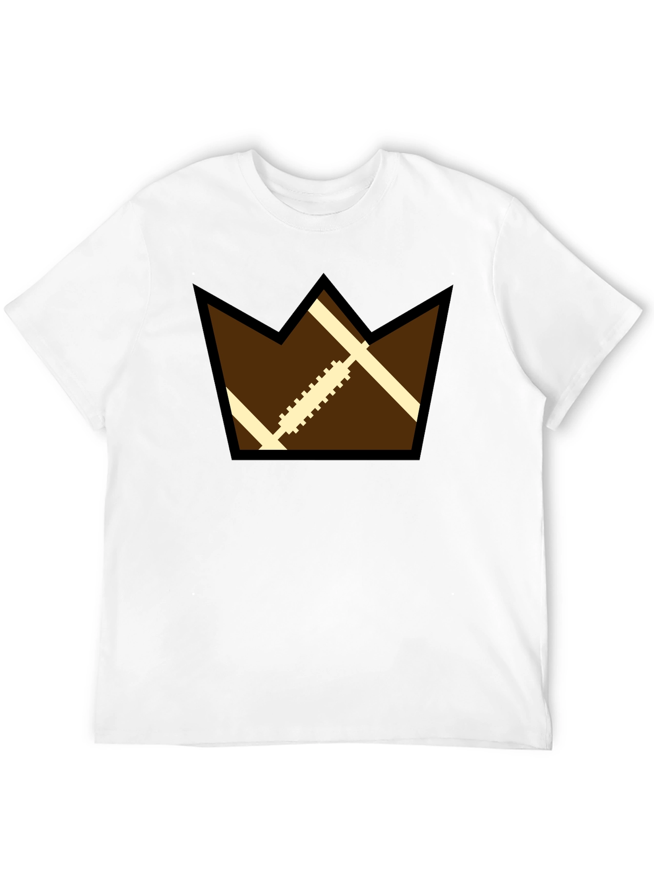 Football Crown Graphic Black T-Shirt