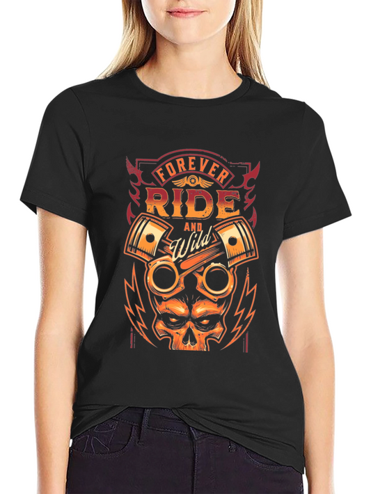 Forever Ride Wild Graphic Tee - Black