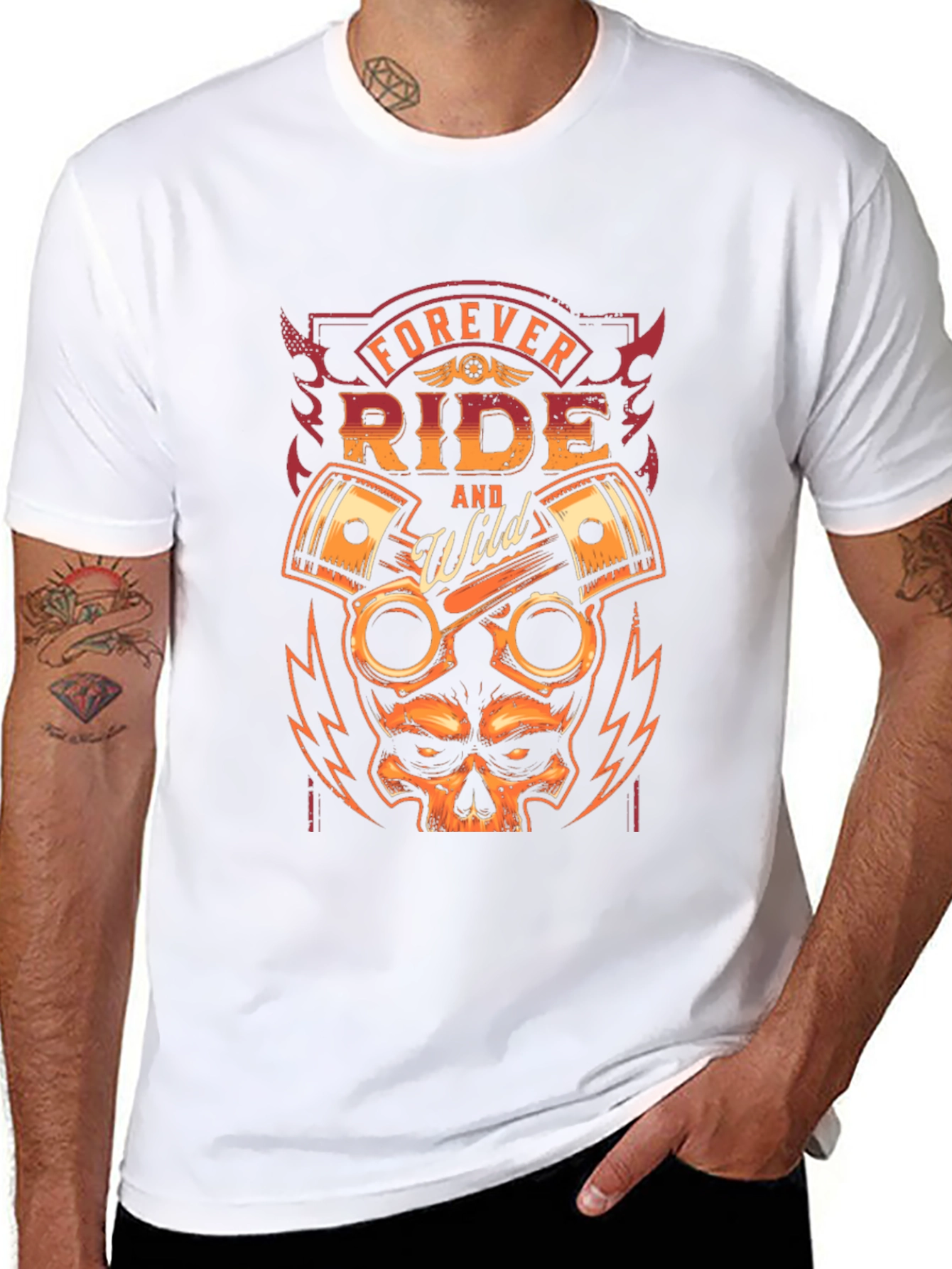 Forever Ride Wild Graphic Tee - Black