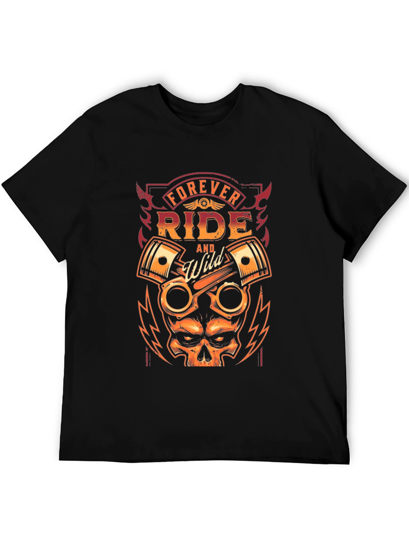 Forever Ride Wild Graphic Tee - Black