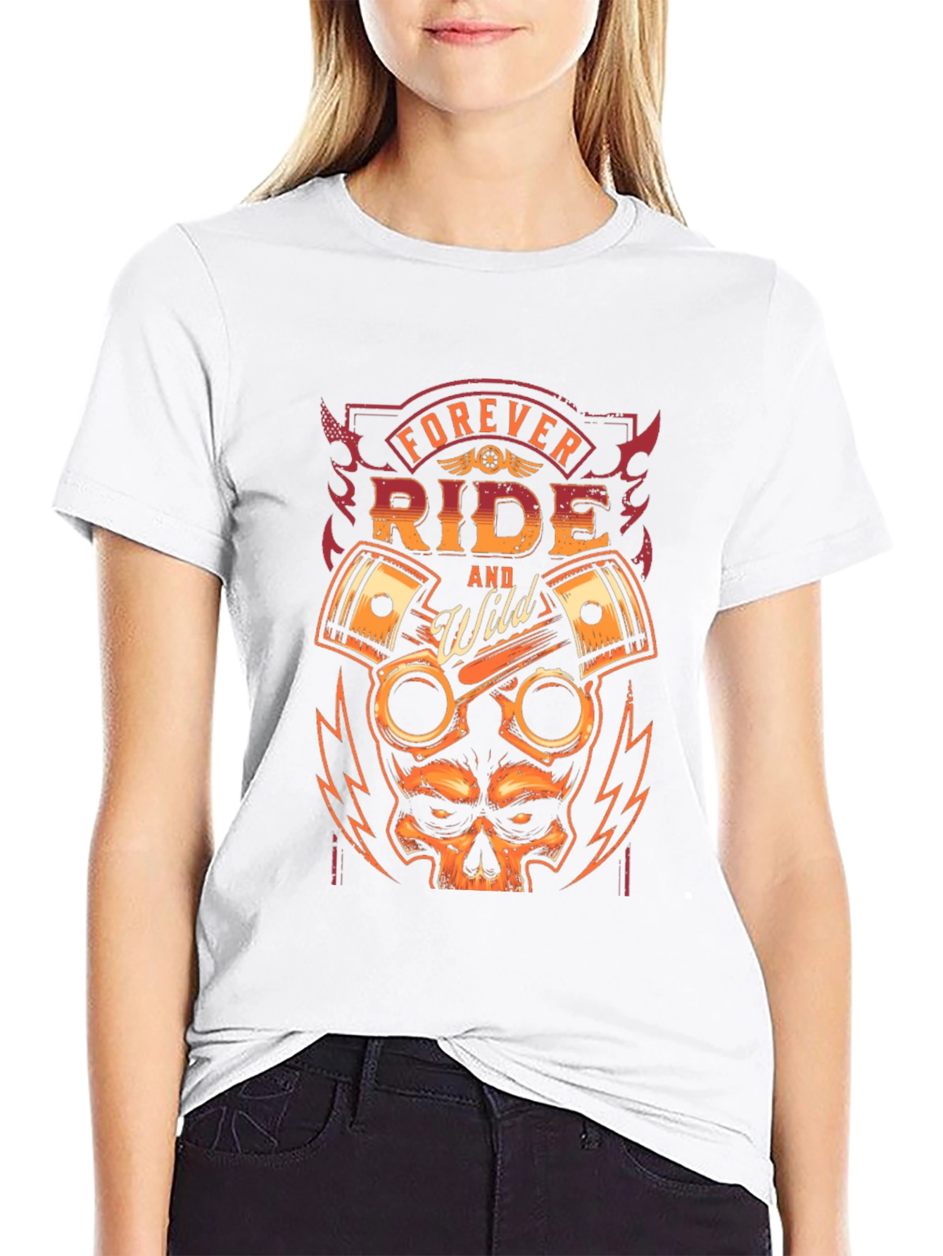 Forever Ride Wild Graphic Tee - Black