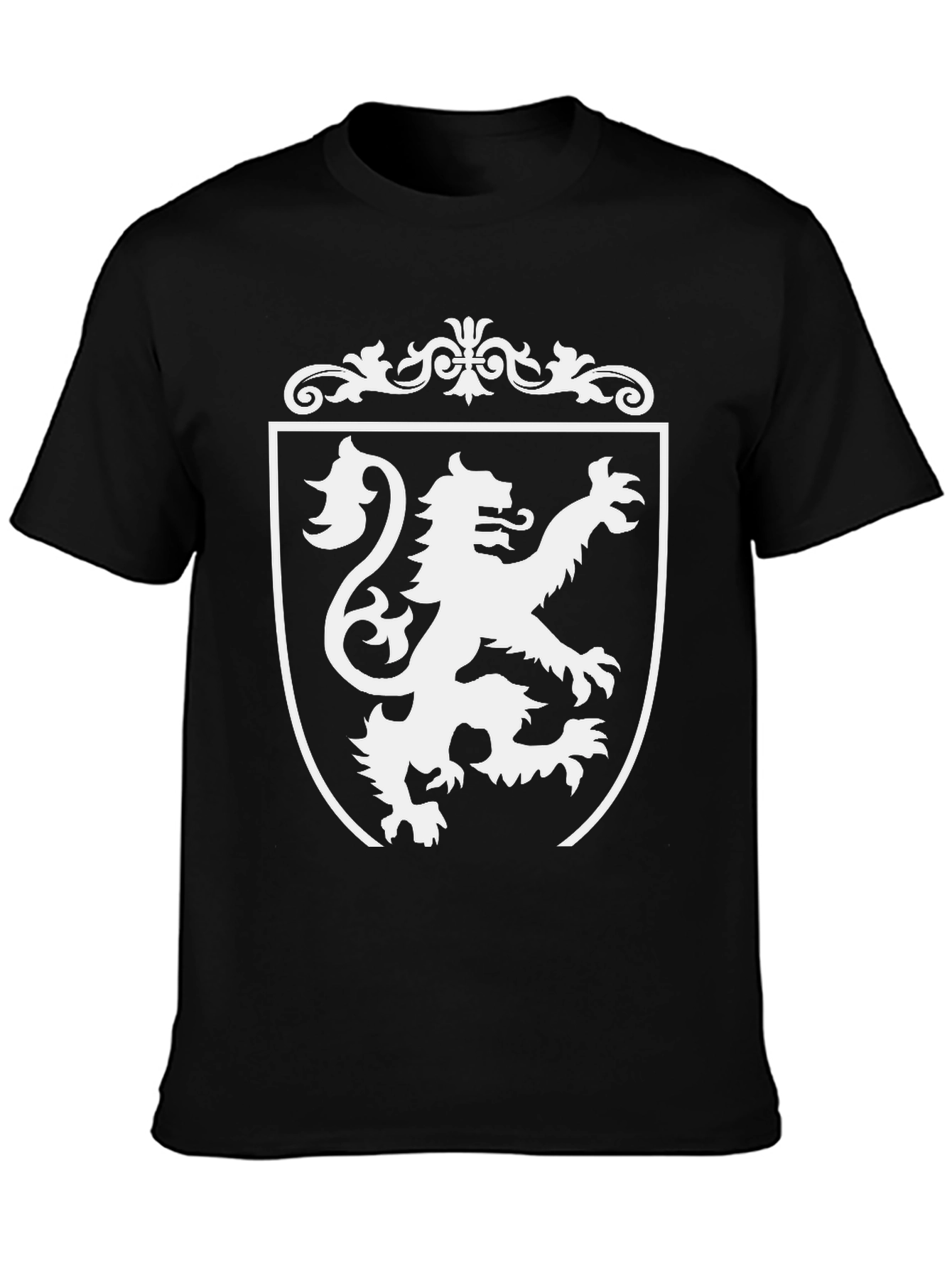 Heraldic Lion Black T-Shirt