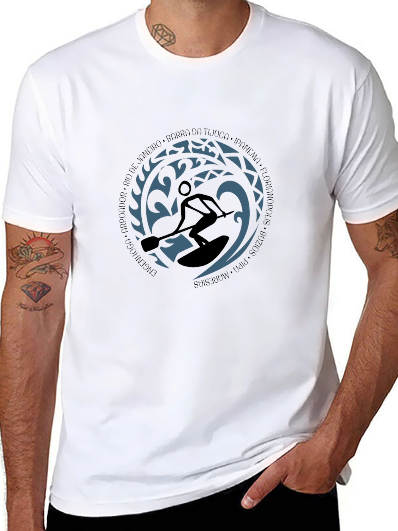 Mens Stand Up Paddle Board Graphic Tee