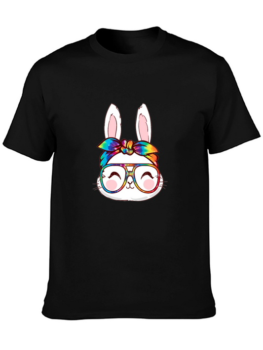 Bunny with Glasses Graphic T-Shirt