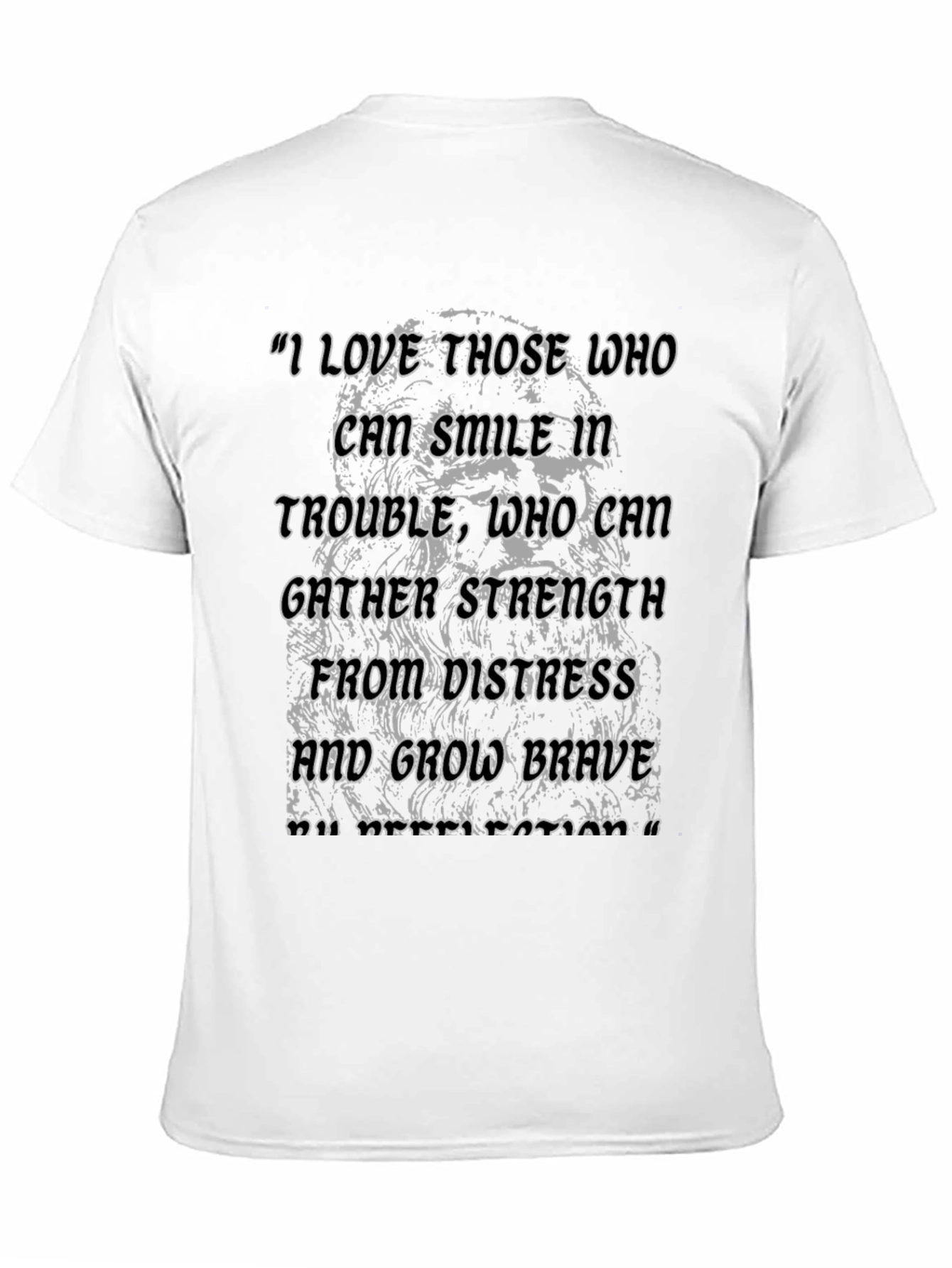 Inspirational Quote Graphic Tee - Smile in Trouble