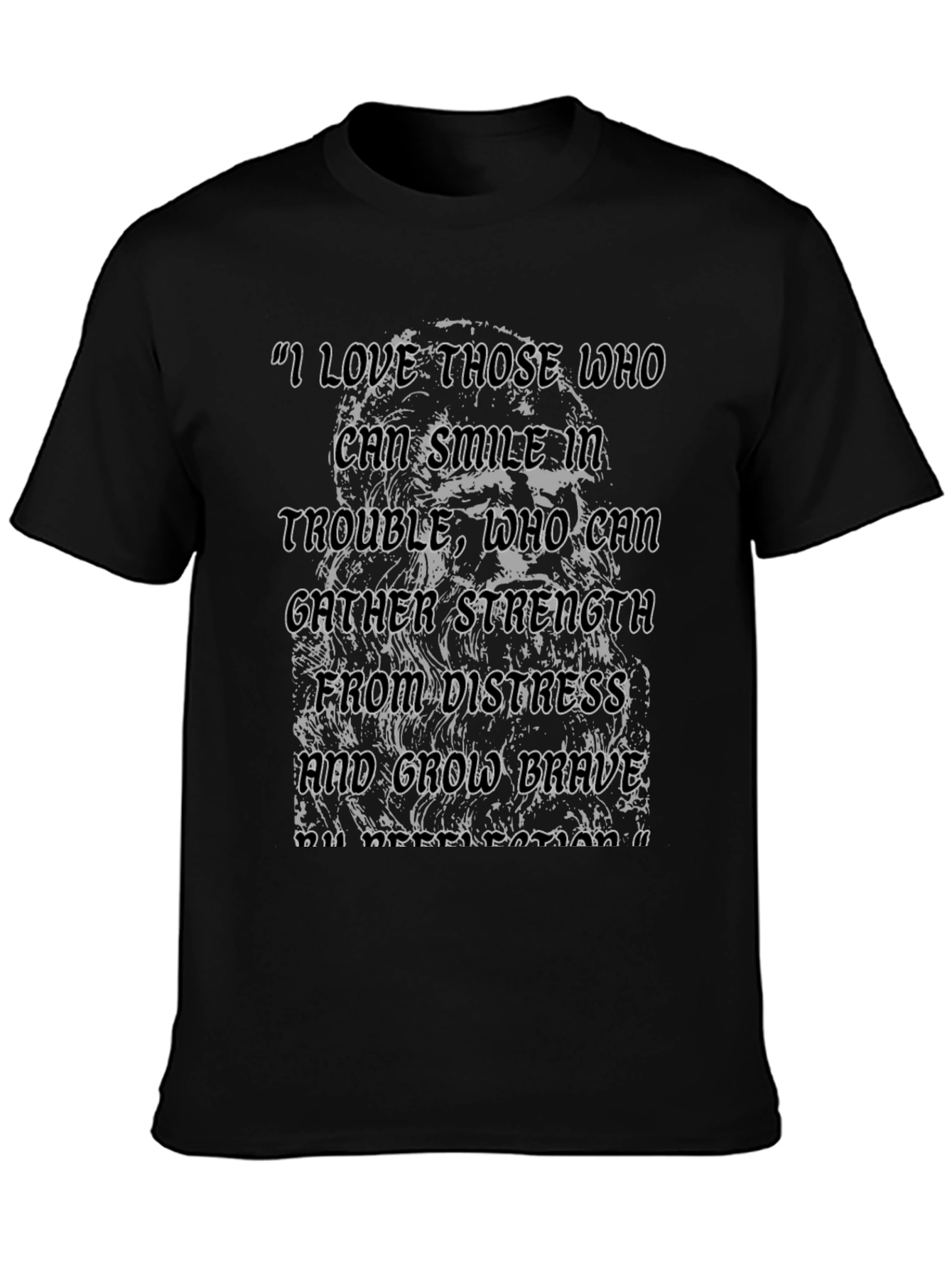 Inspirational Quote Graphic Tee - Smile in Trouble