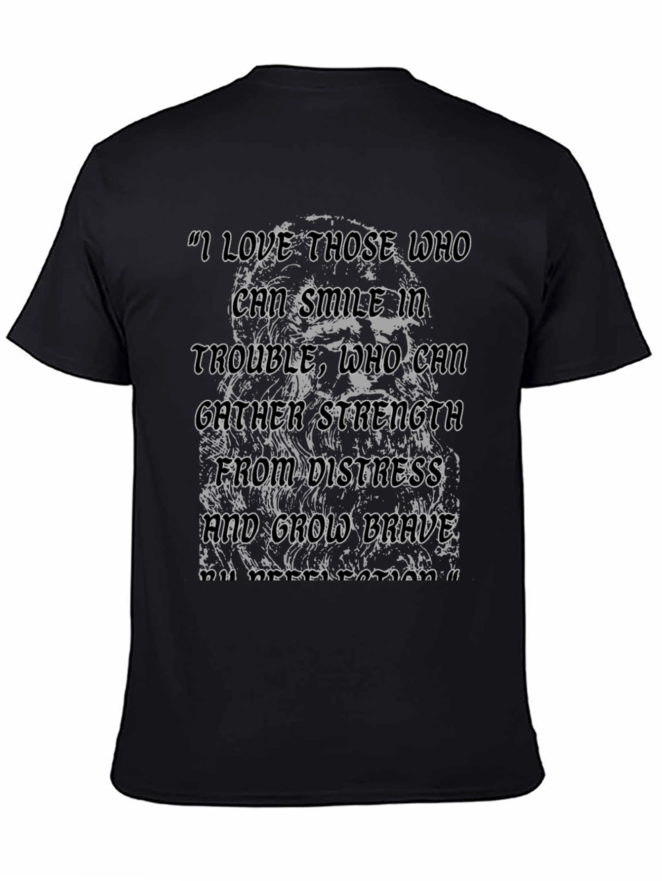 Inspirational Quote Graphic Tee - Smile in Trouble