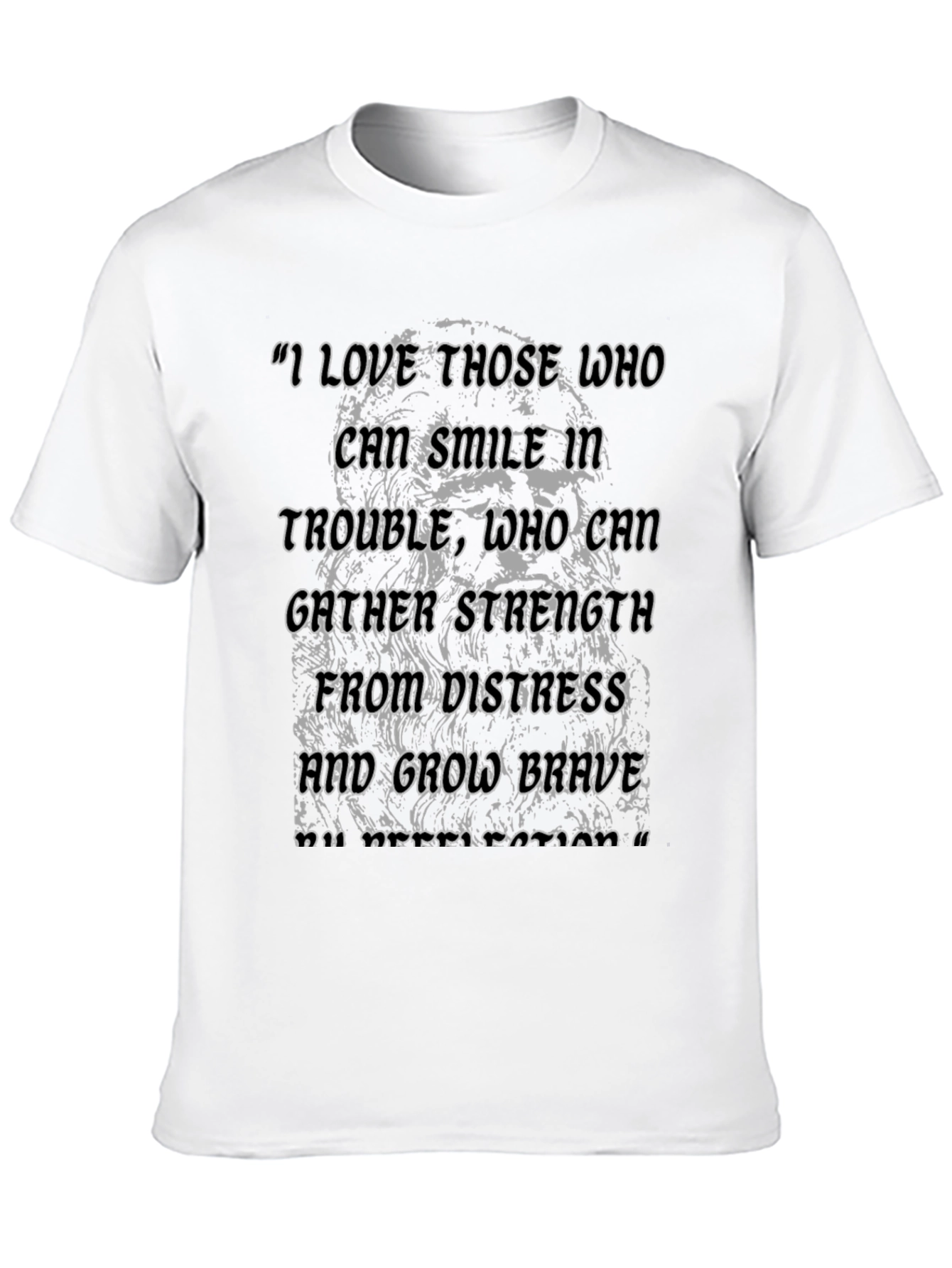 Inspirational Quote Graphic Tee - Smile in Trouble