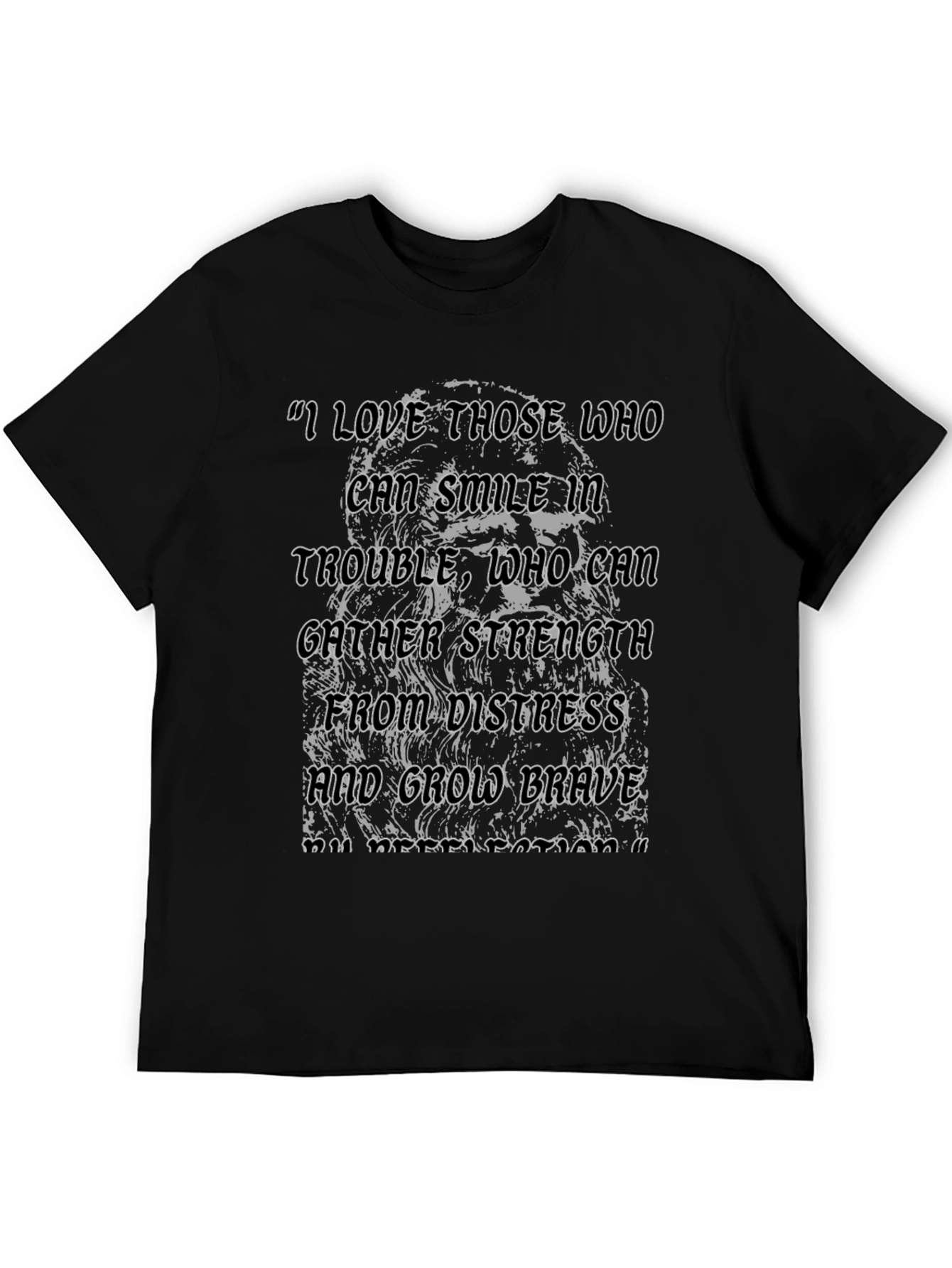 Inspirational Quote Graphic Tee - Smile in Trouble