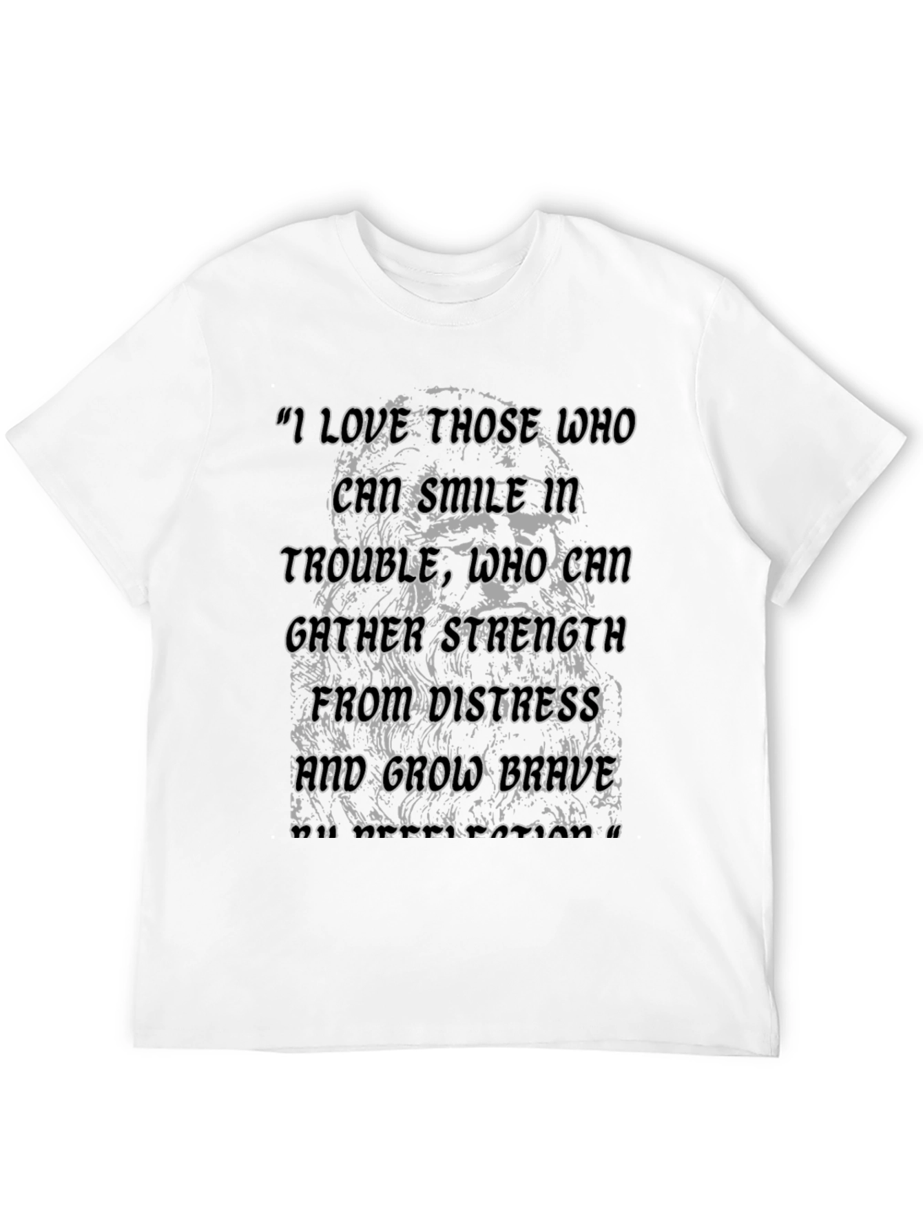 Inspirational Quote Graphic Tee - Smile in Trouble