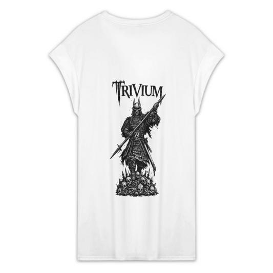 Trivium Samurai Skull Graphic T-Shirt – Heavy Metal Warrior Band Style Tee(z158)