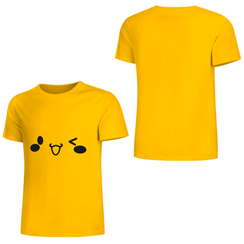 Cute Kawaii Face T-Shirt | Minimal Anime Emoji Graphic Tee(z126)