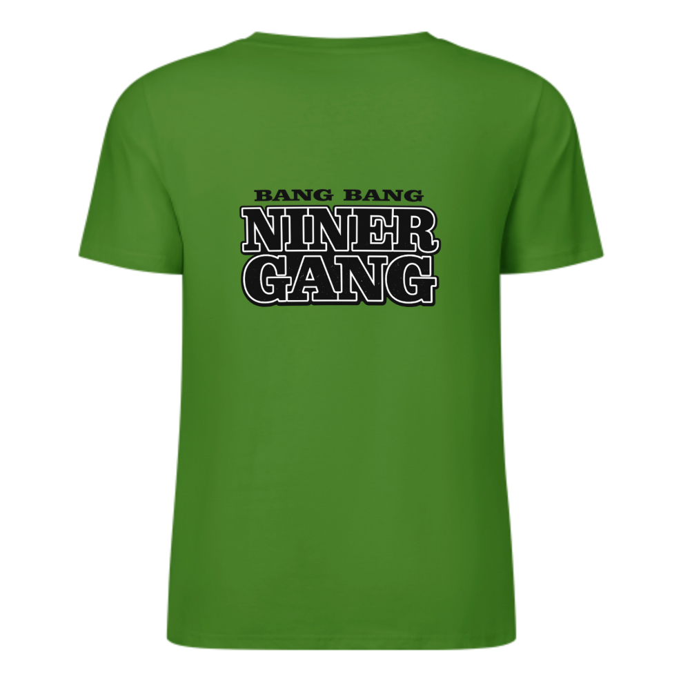 Bang Bang Niner Gang Graphic T-Shirt – Bold Streetwear Football Fan Tee(z133)