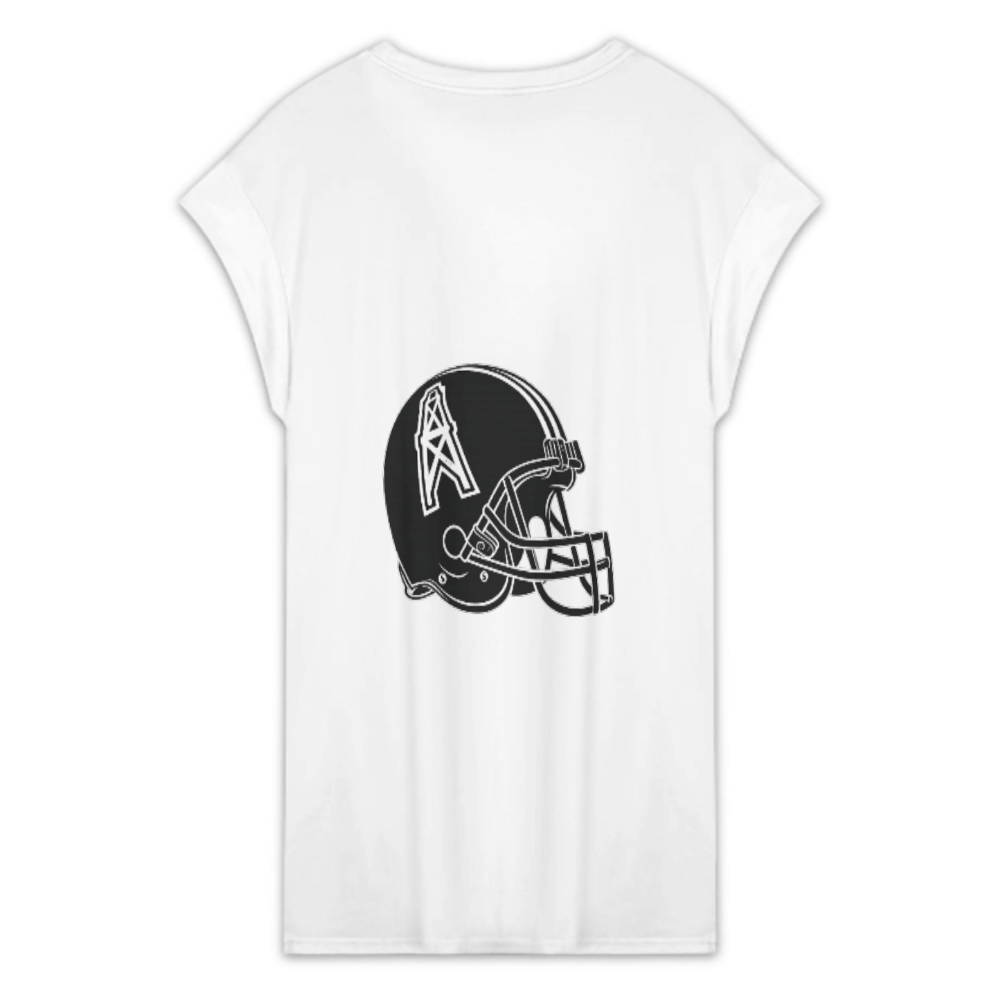 Vintage Oilers Style Football Helmet Graphic Tee – Retro Sports Fan Shirt(z160)