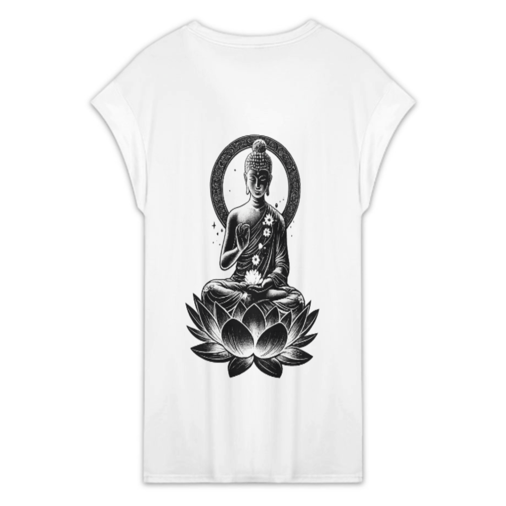 Zen Buddha Lotus Graphic T-Shirt – Spiritual Meditation Aesthetic Tee(z156)
