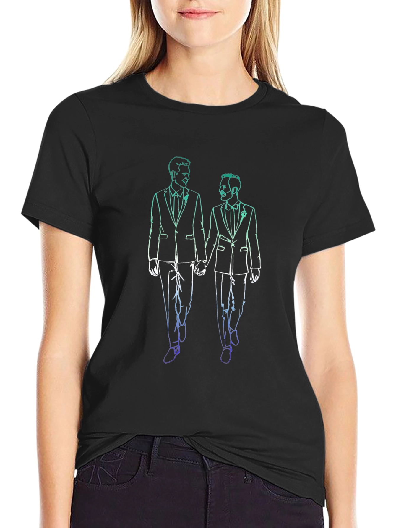 Gay Pride LGBTQ+ Wedding T-Shirt