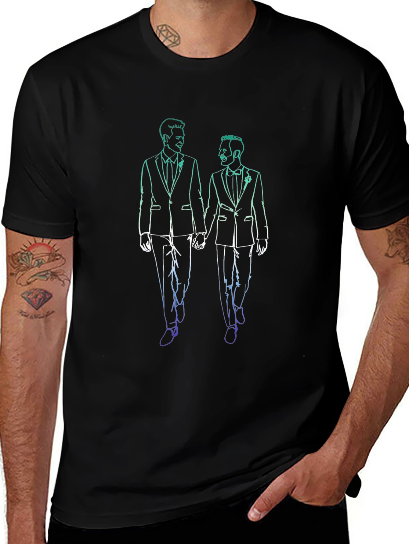 Gay Pride LGBTQ+ Wedding T-Shirt
