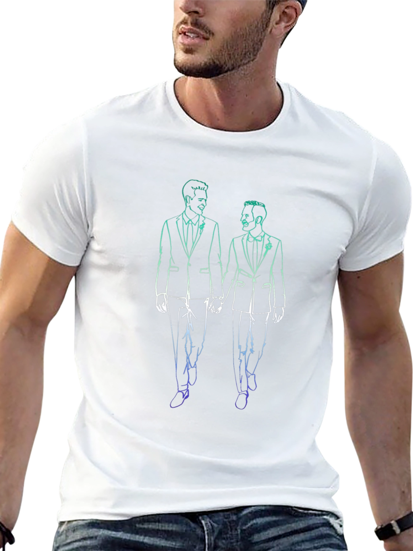 Gay Pride LGBTQ+ Wedding T-Shirt