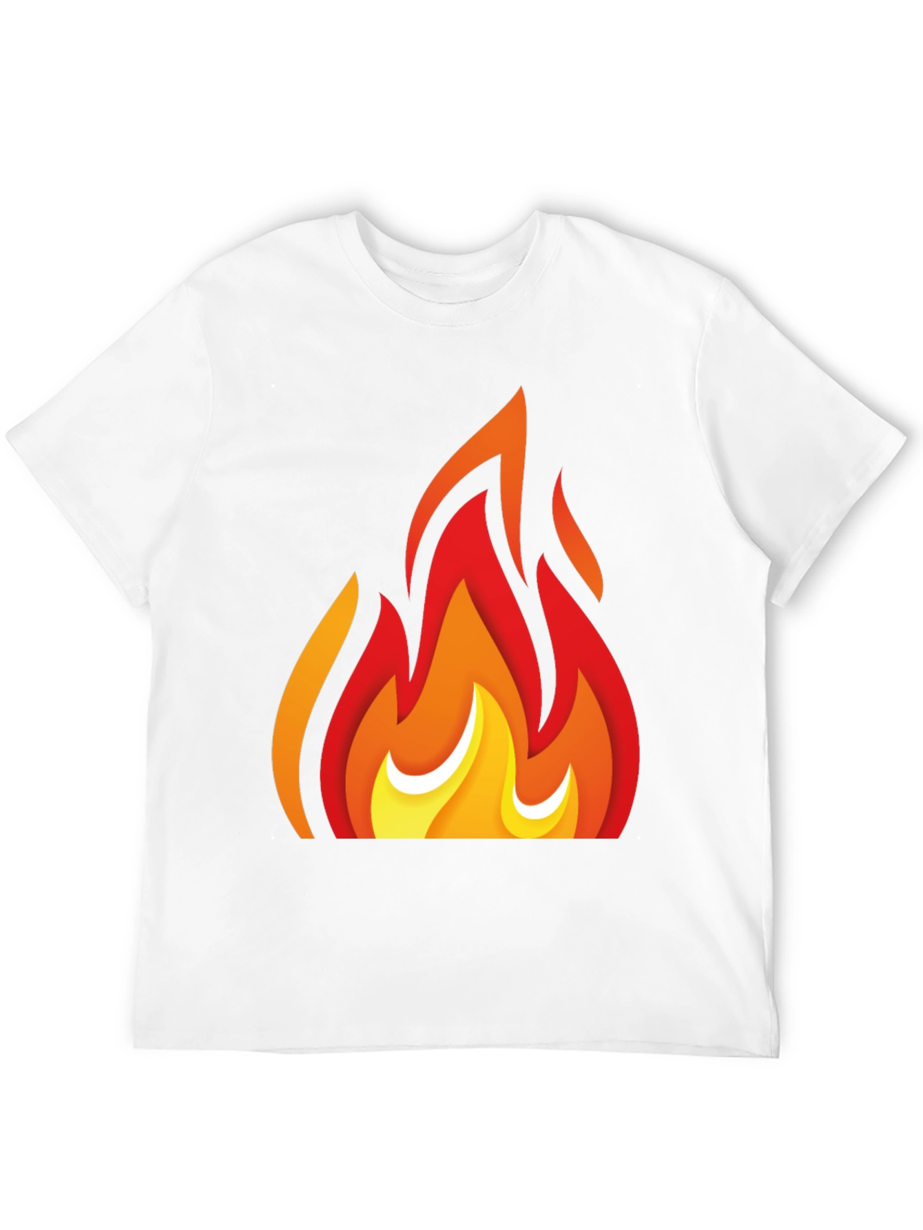 Fiery Graphic Tee - Bold Flame Design Black T-Shirt