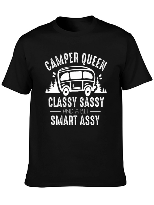 Camper Queen Classy Sassy Funny Camping T-Shirt