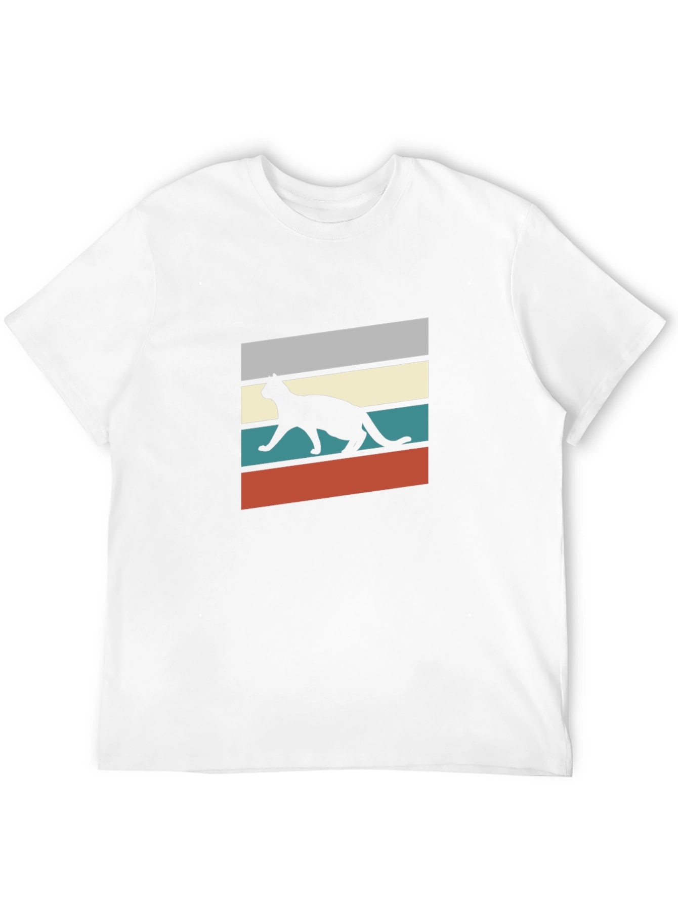 Retro Cat Silhouette Graphic Tee