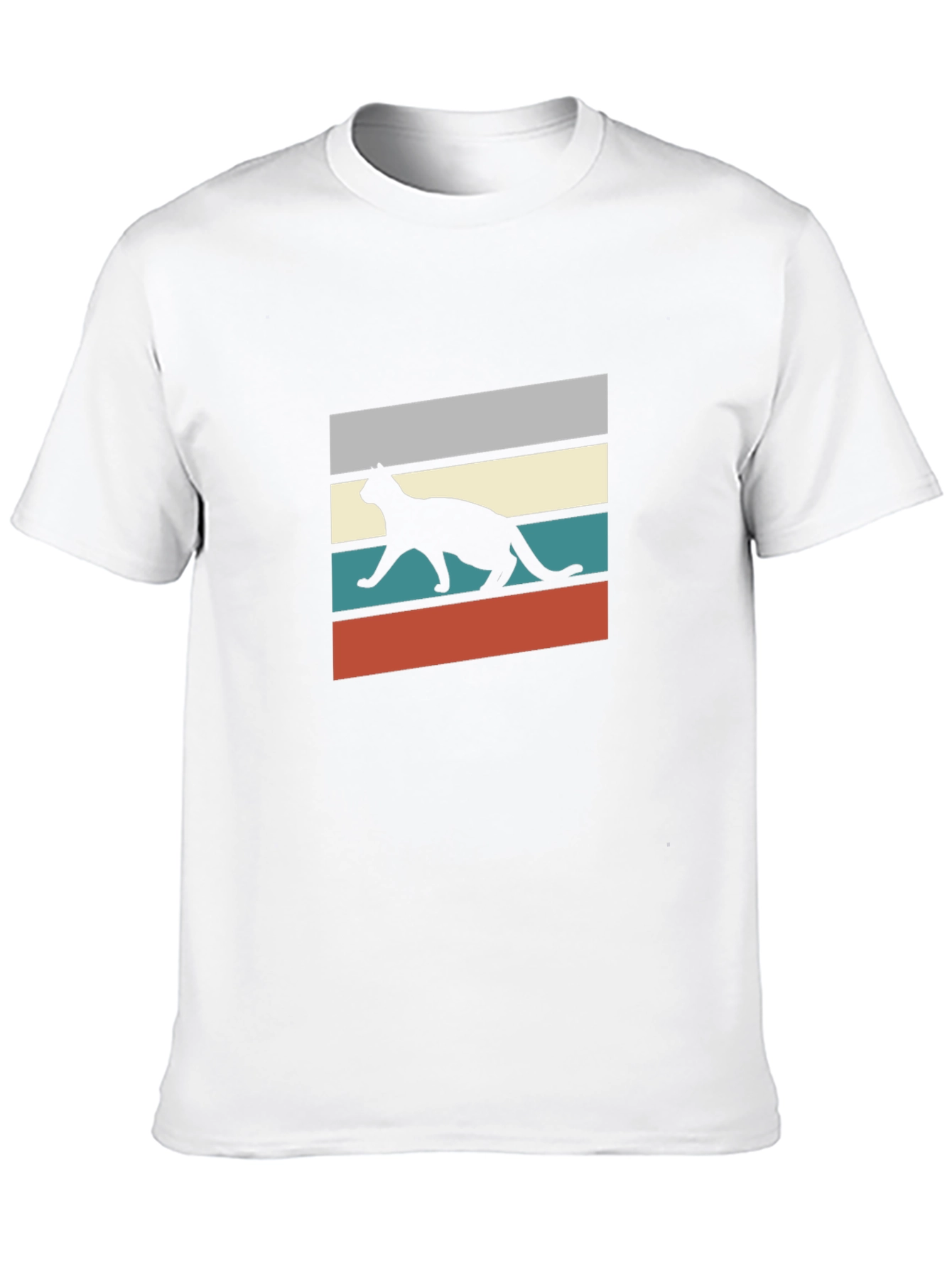 Retro Cat Silhouette Graphic Tee