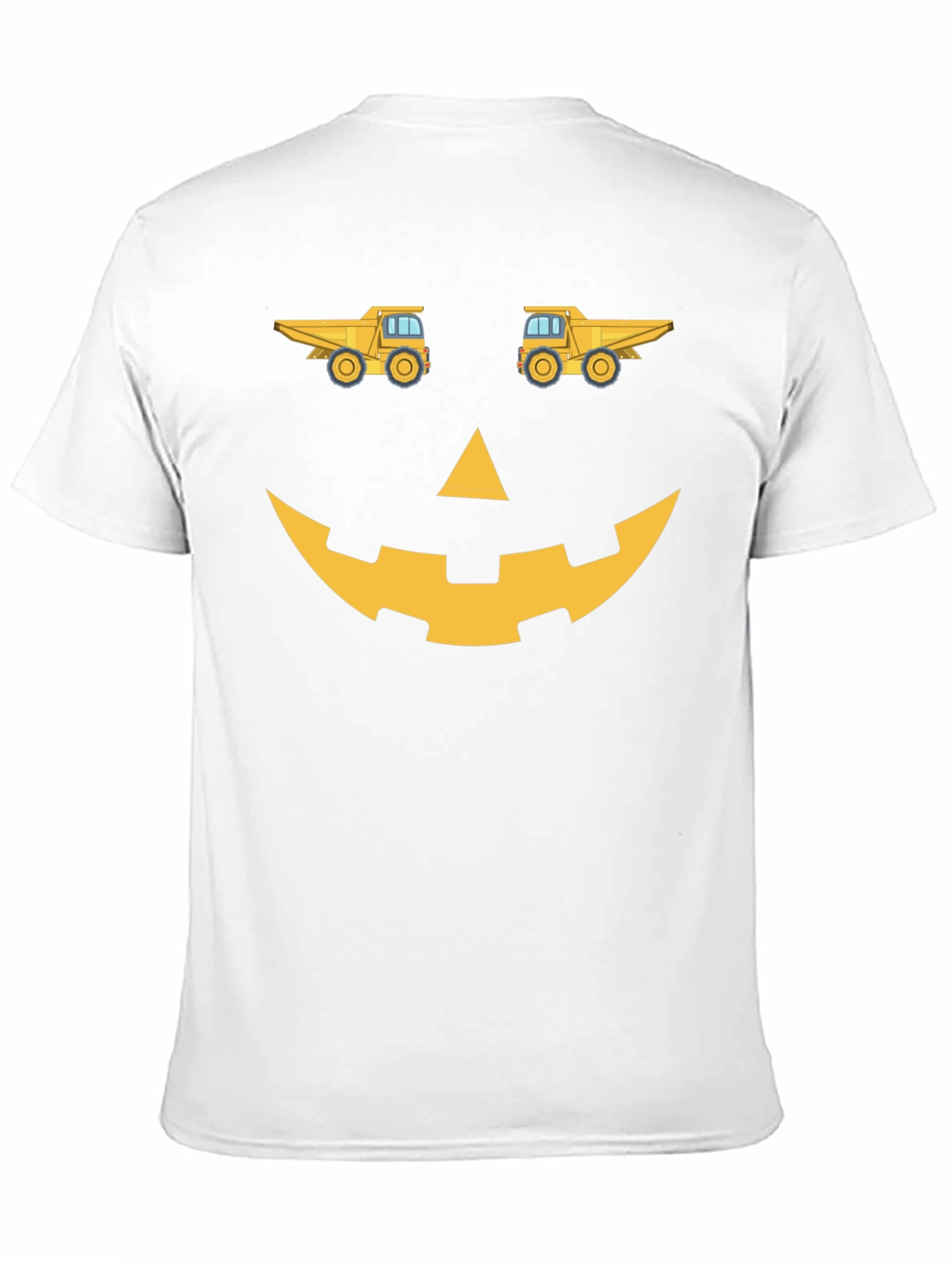 Dump Truck Pumpkin Face Halloween T-Shirt
