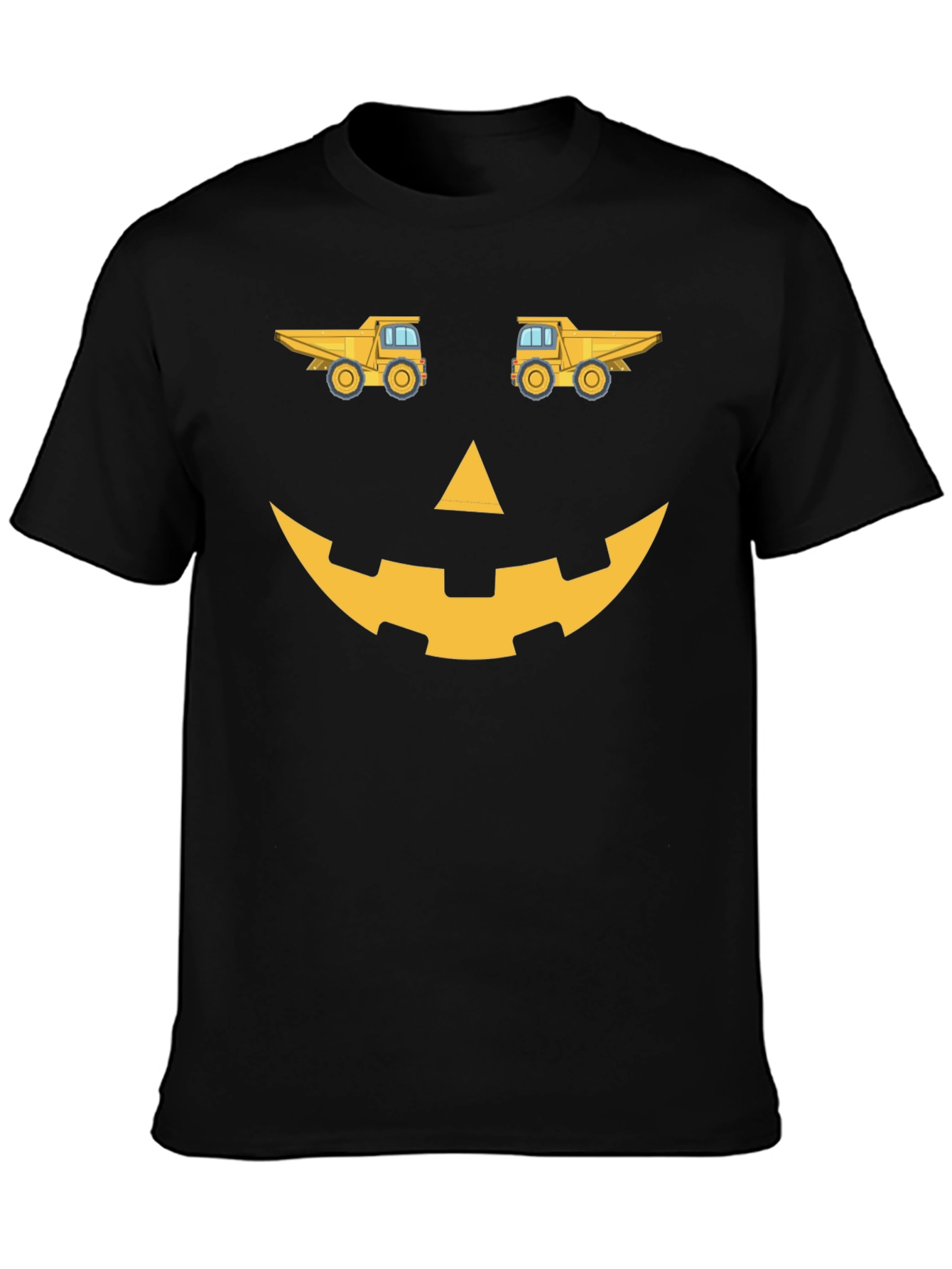 Dump Truck Pumpkin Face Halloween T-Shirt
