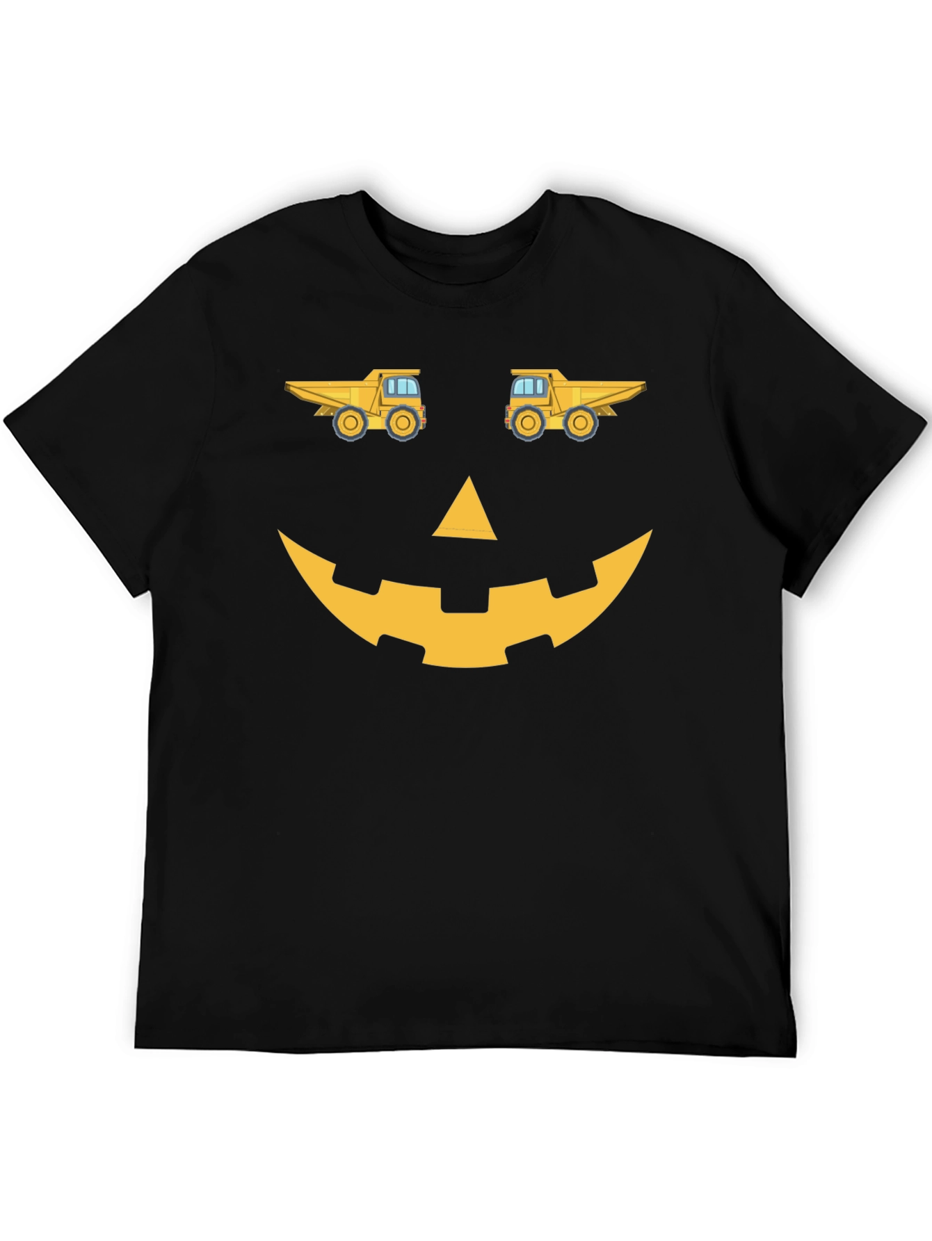 Dump Truck Pumpkin Face Halloween T-Shirt