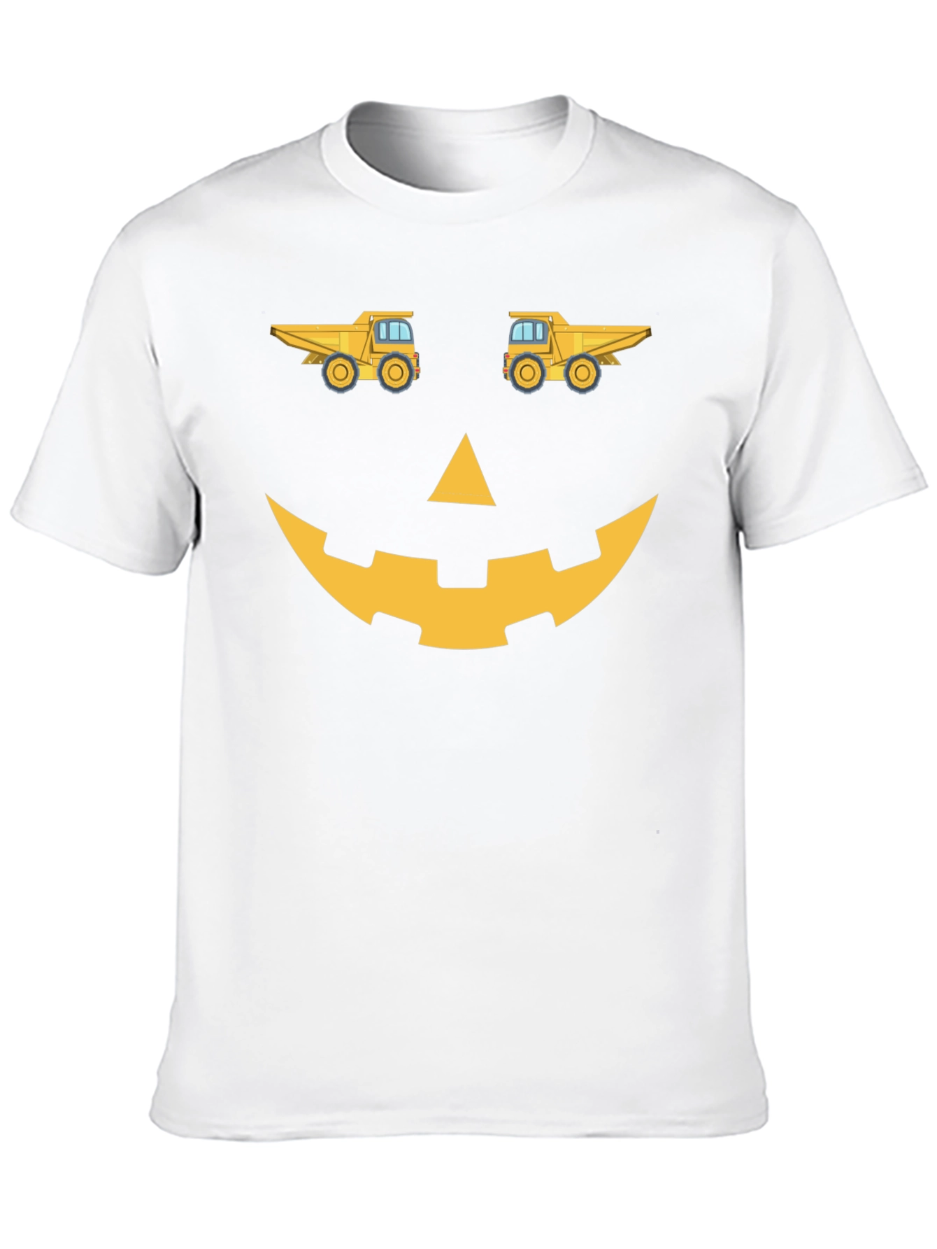 Dump Truck Pumpkin Face Halloween T-Shirt