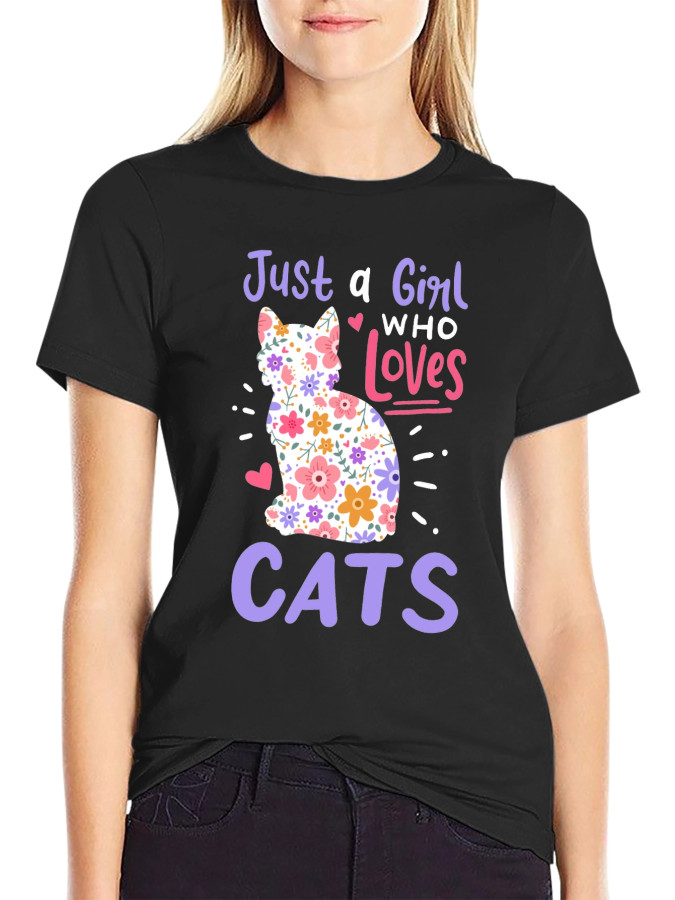Just a Girl Who Loves Cats T-Shirt