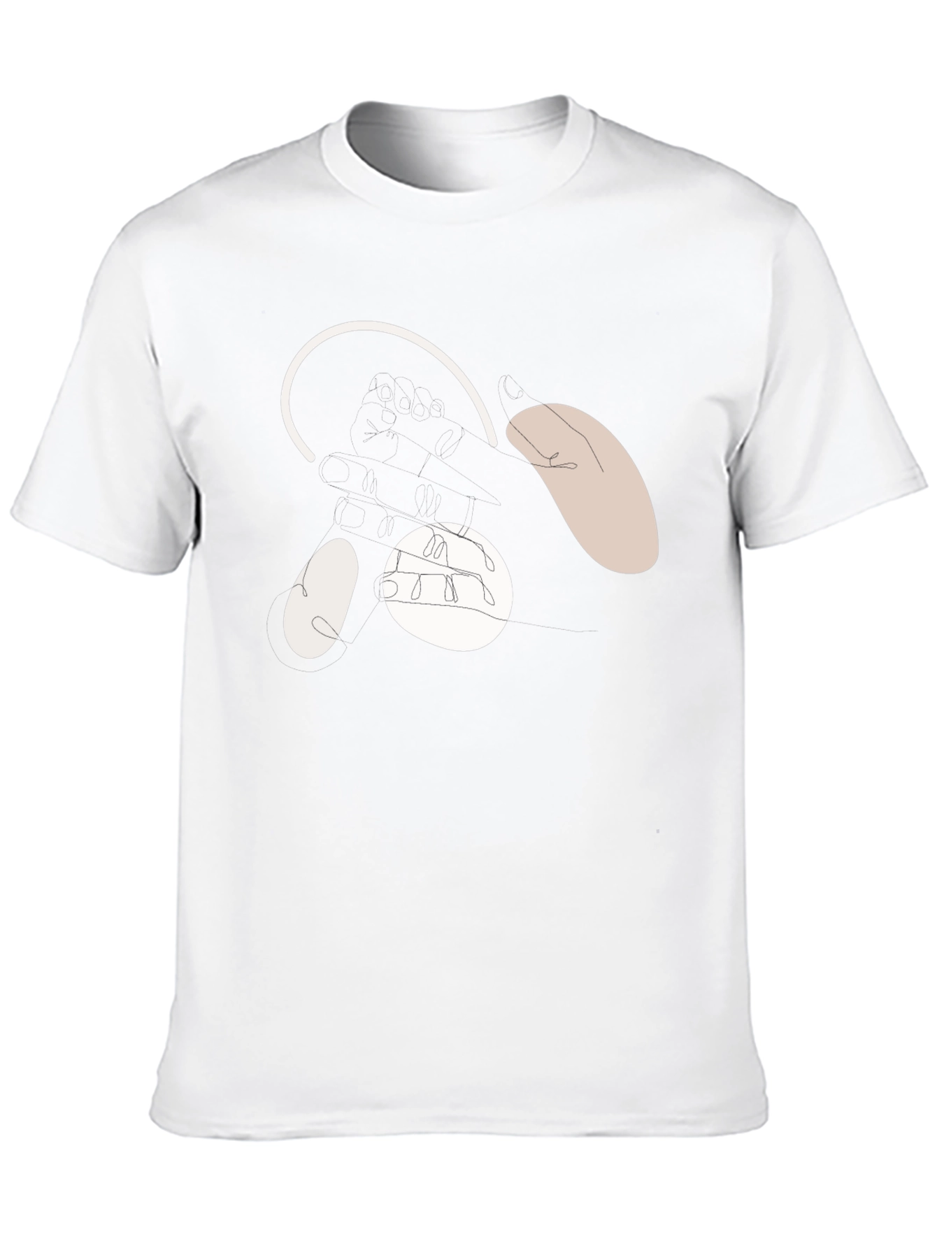 Abstract Bear Face Black T-Shirt