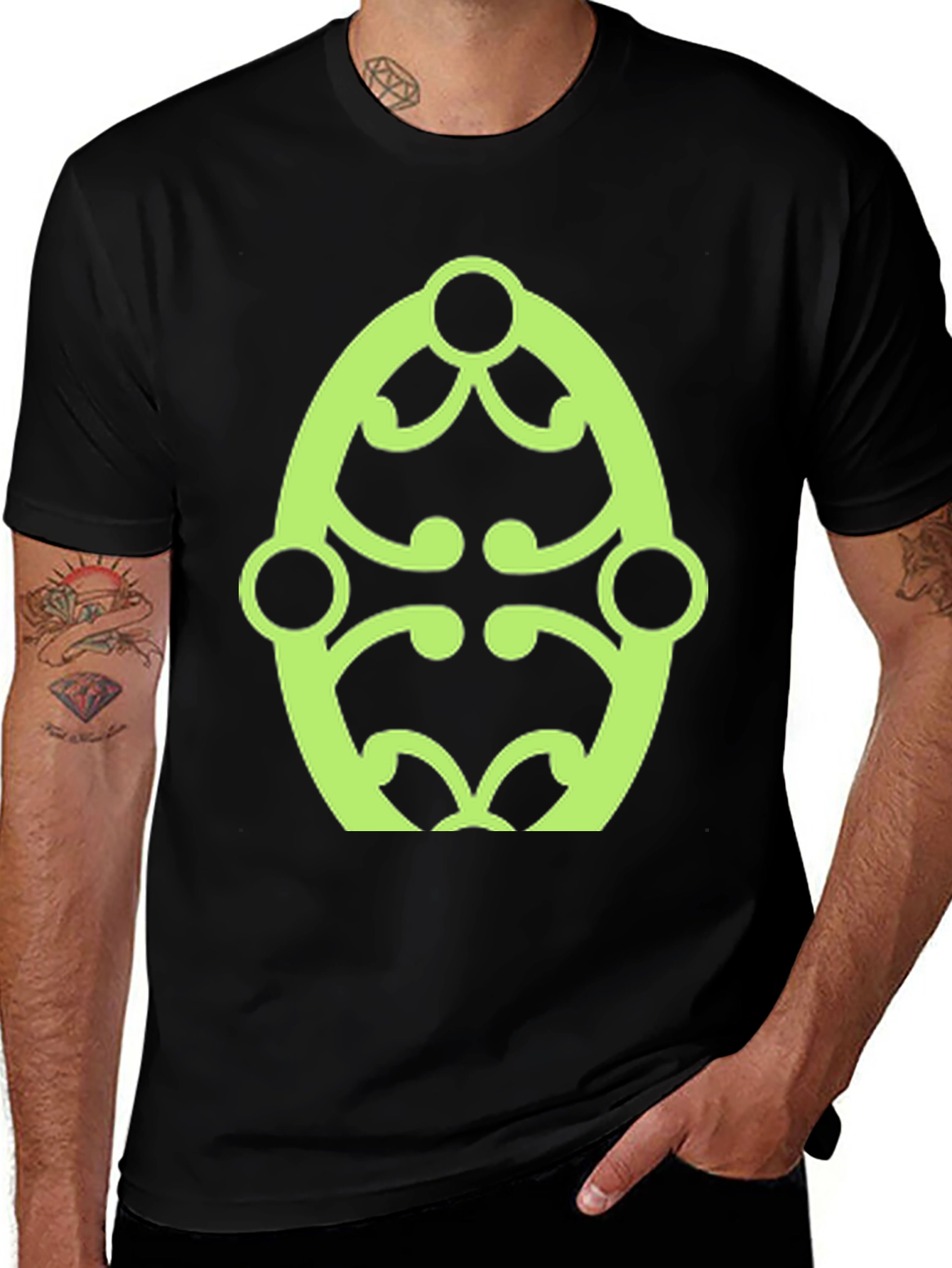 Modern Graphic Black T-Shirt