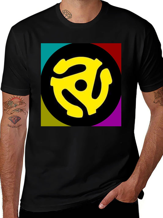 Retro Record Adapter T-Shirt - Music Lover Tee
