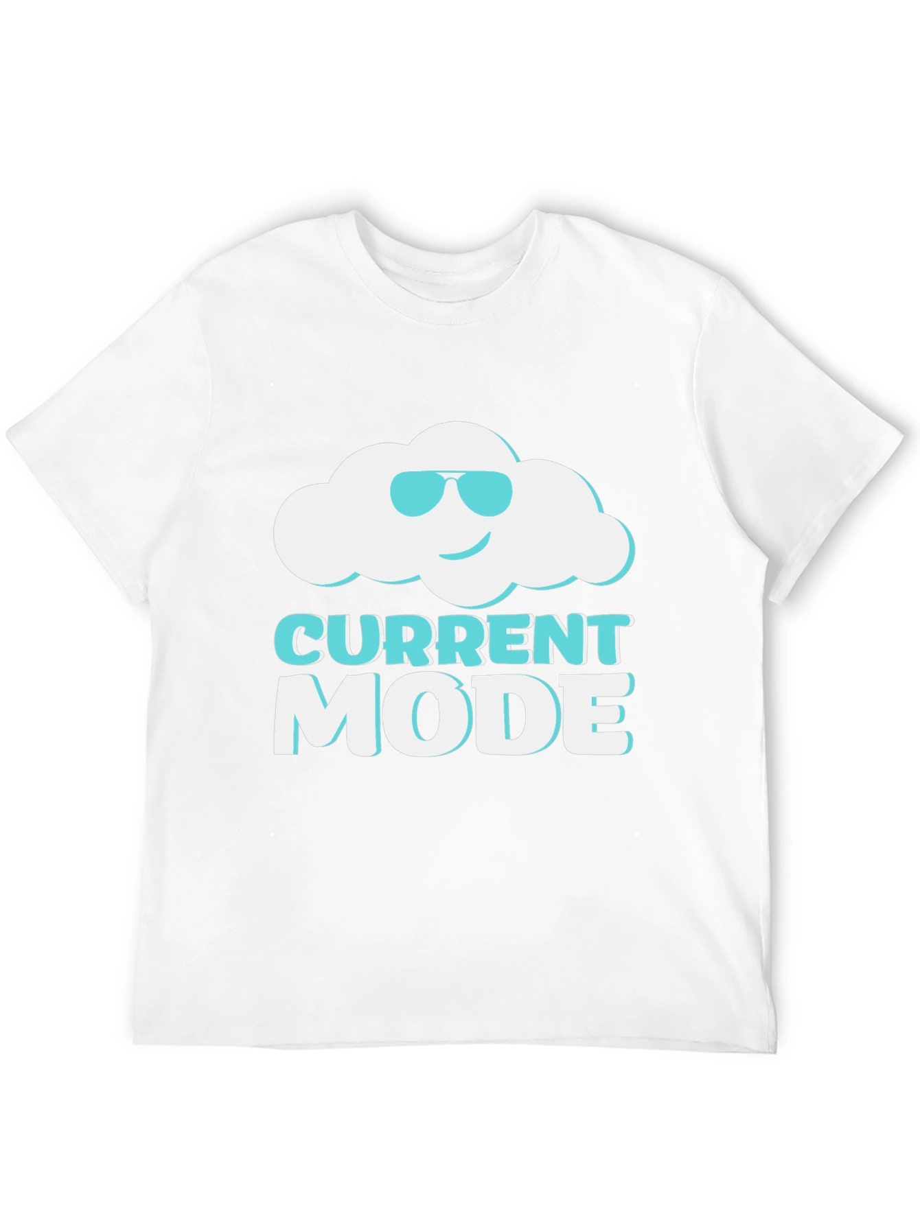 Current Mood Cloud Graphic Tee - Black Cotton T-Shirt