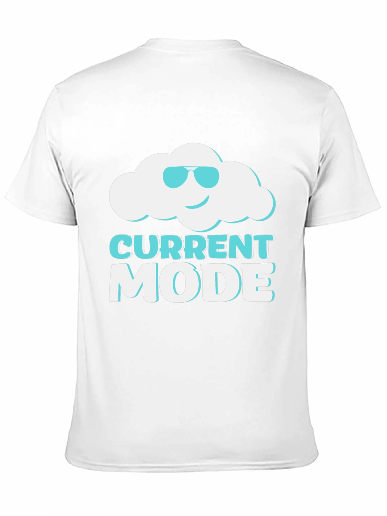 Current Mood Cloud Graphic Tee - Black Cotton T-Shirt