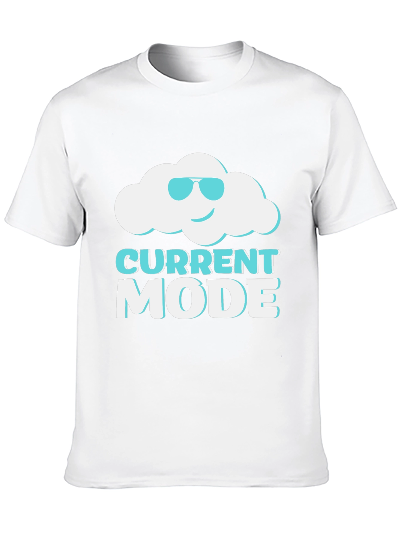 Current Mood Cloud Graphic Tee - Black Cotton T-Shirt