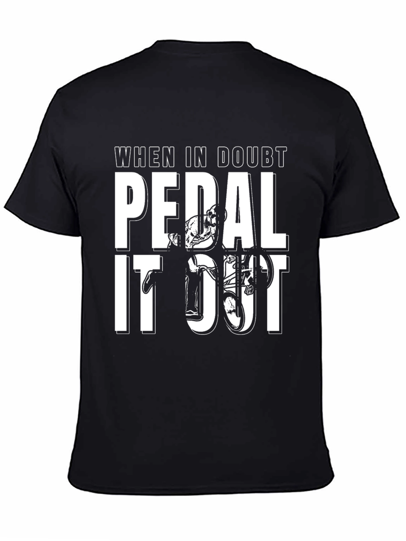 Pedal It Out Black Graphic T-Shirt