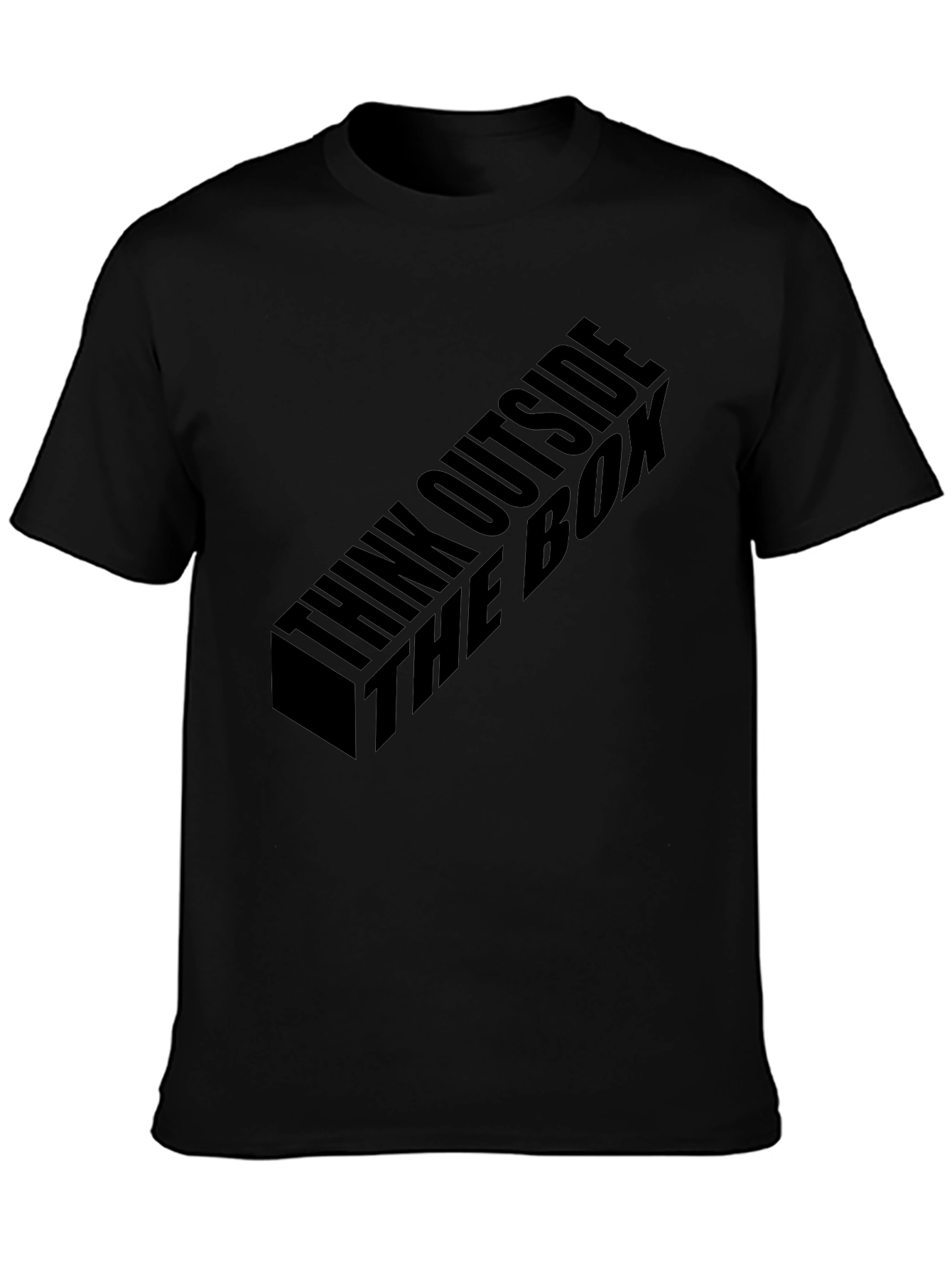 Think Outside the Box Mens Black T-Shirt