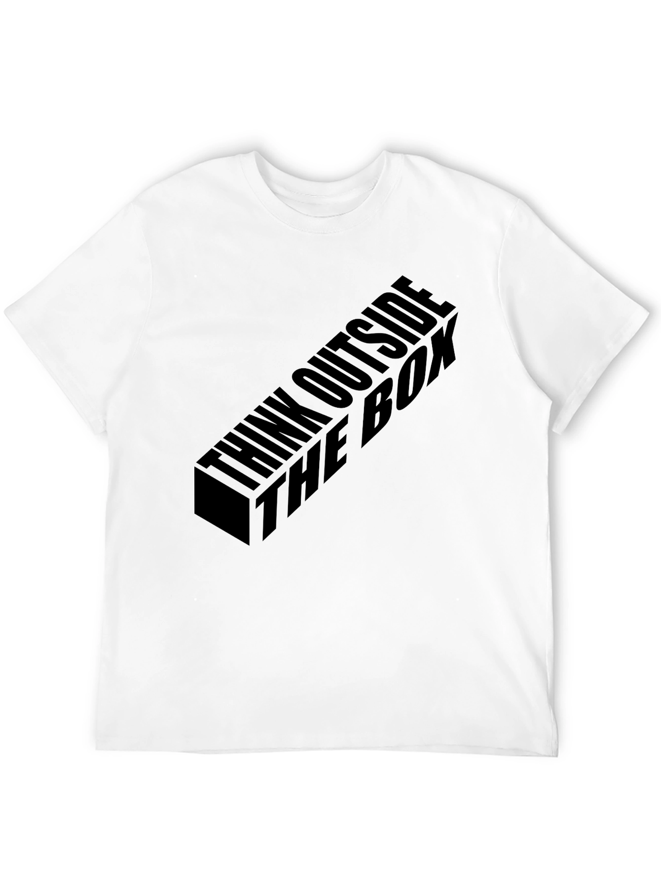 Think Outside the Box Mens Black T-Shirt