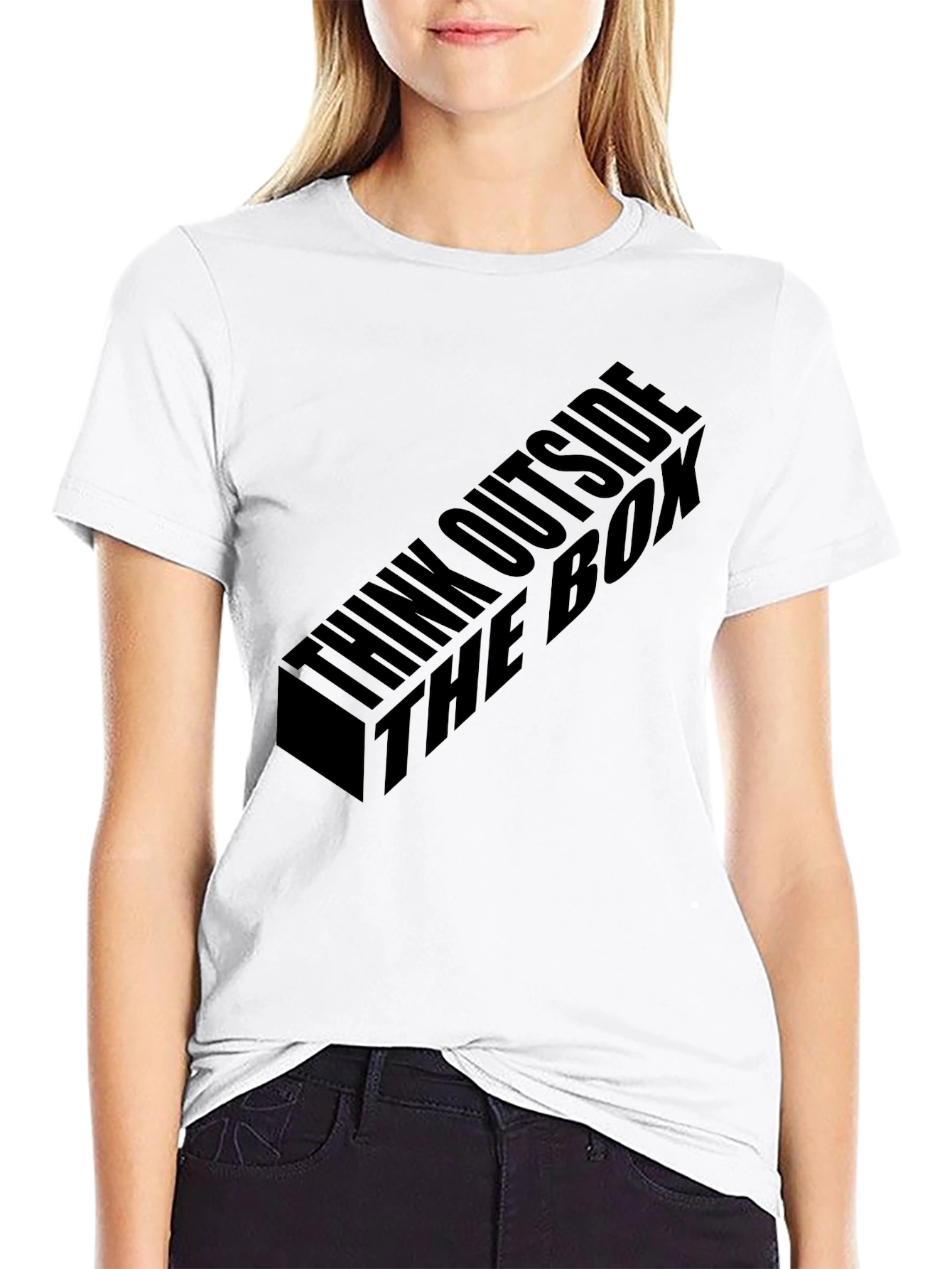 Think Outside the Box Mens Black T-Shirt
