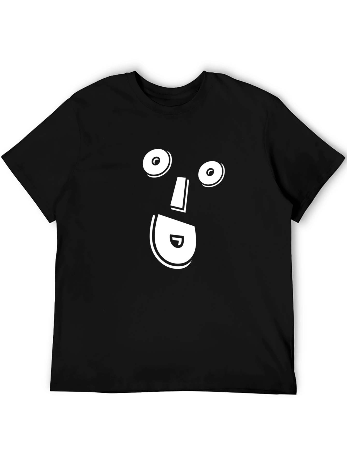 Funny Face Graphic Black T-Shirt