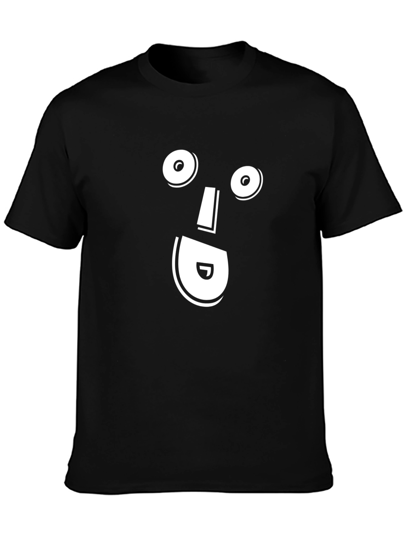 Funny Face Graphic Black T-Shirt