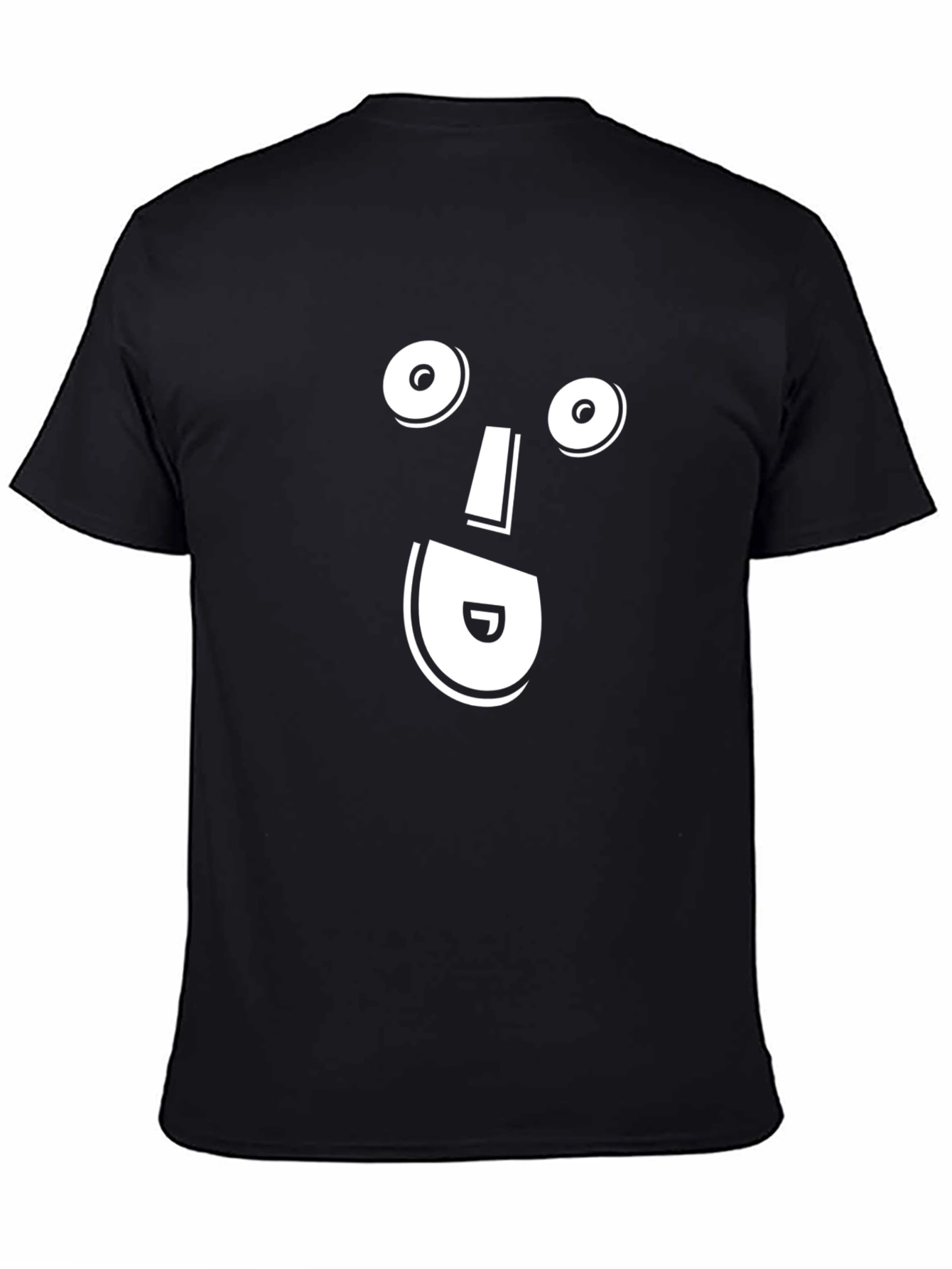 Funny Face Graphic Black T-Shirt