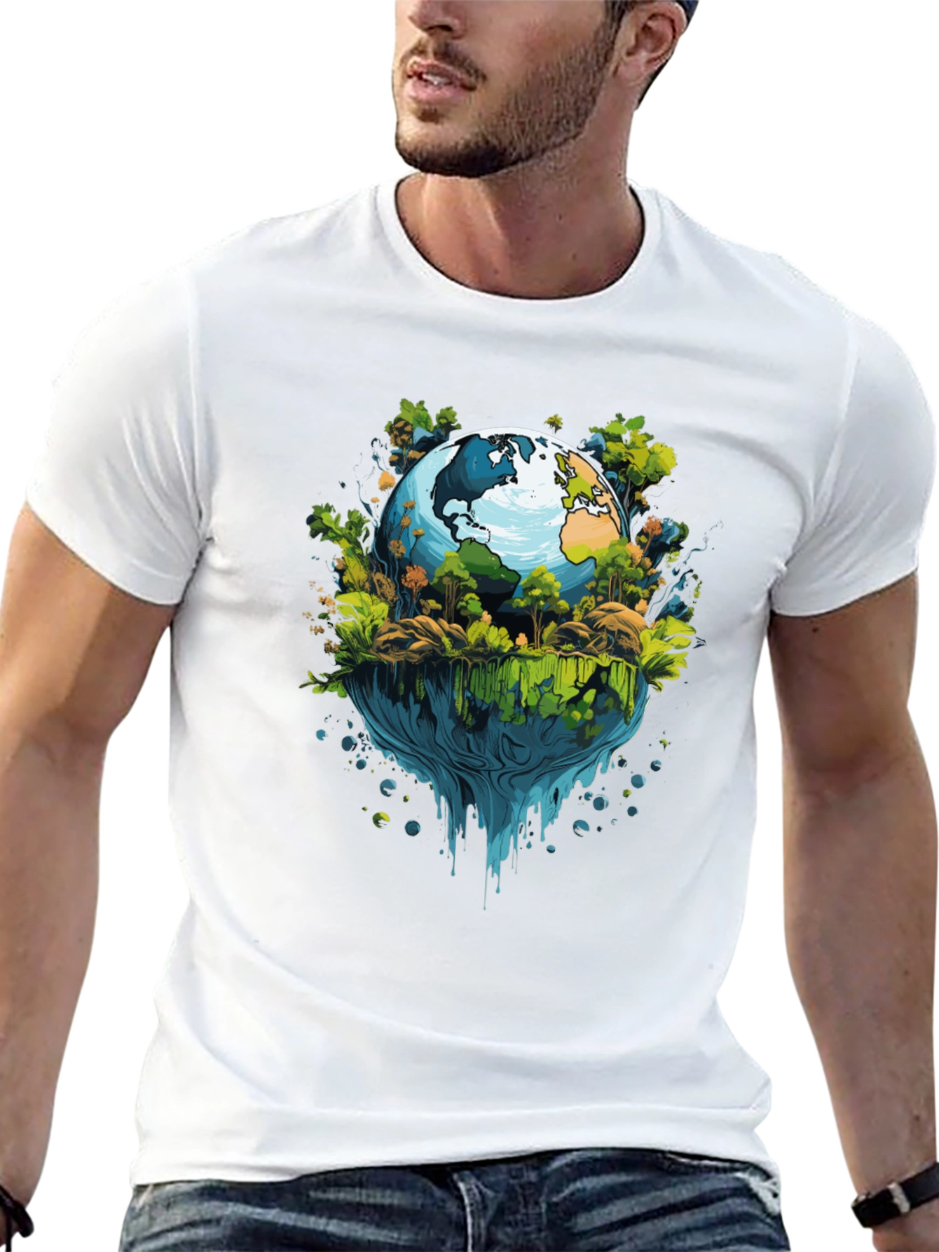 Earth Graphic Tee - Save the Planet Style!