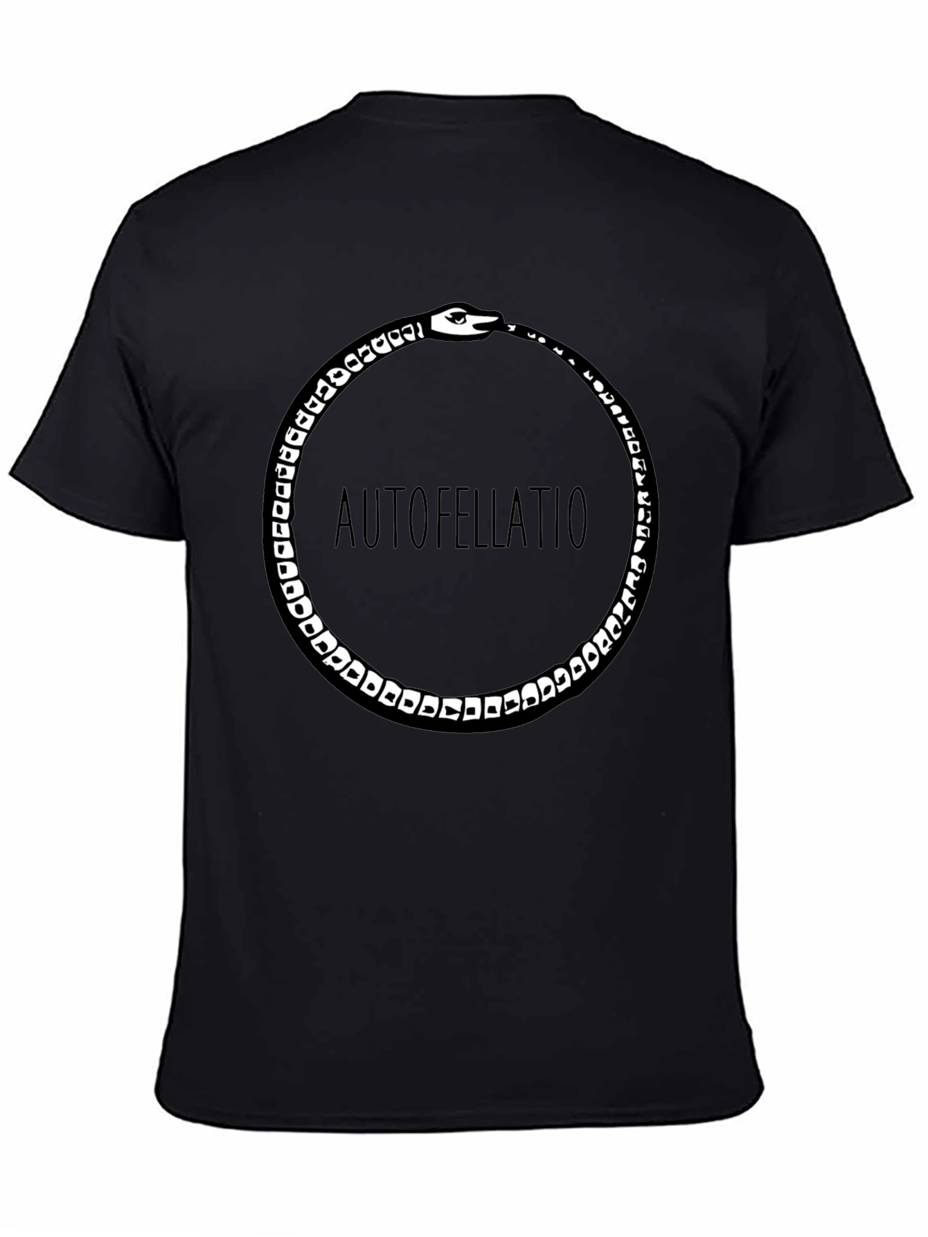 Ouroboros Funny Black Graphic Tee
