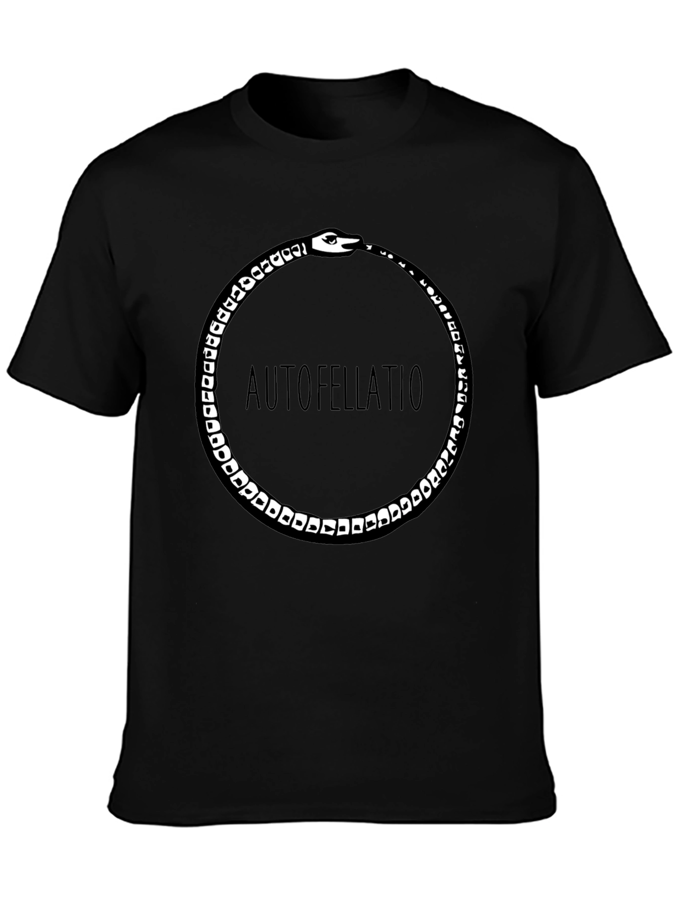 Ouroboros Funny Black Graphic Tee
