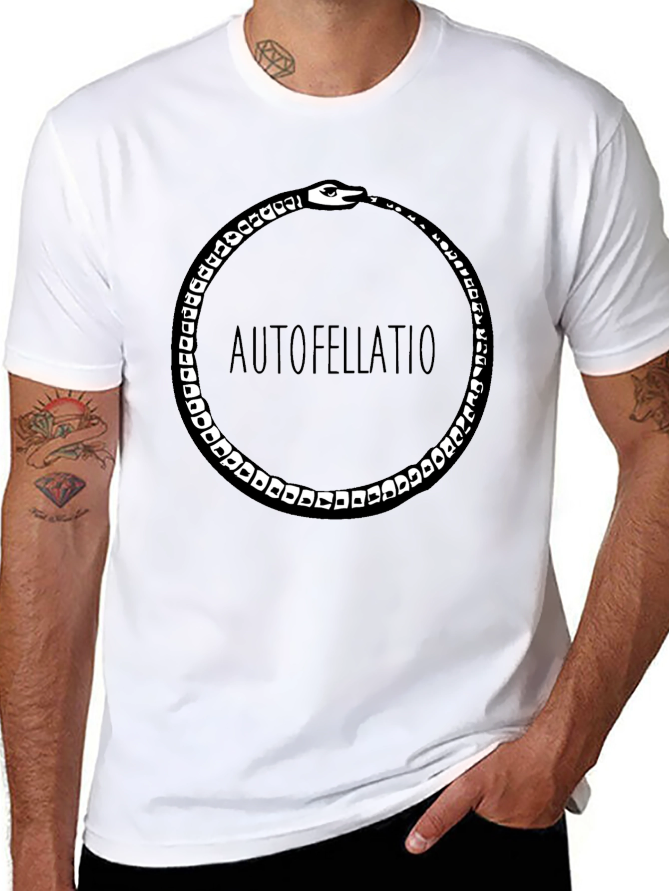 Ouroboros Funny Black Graphic Tee