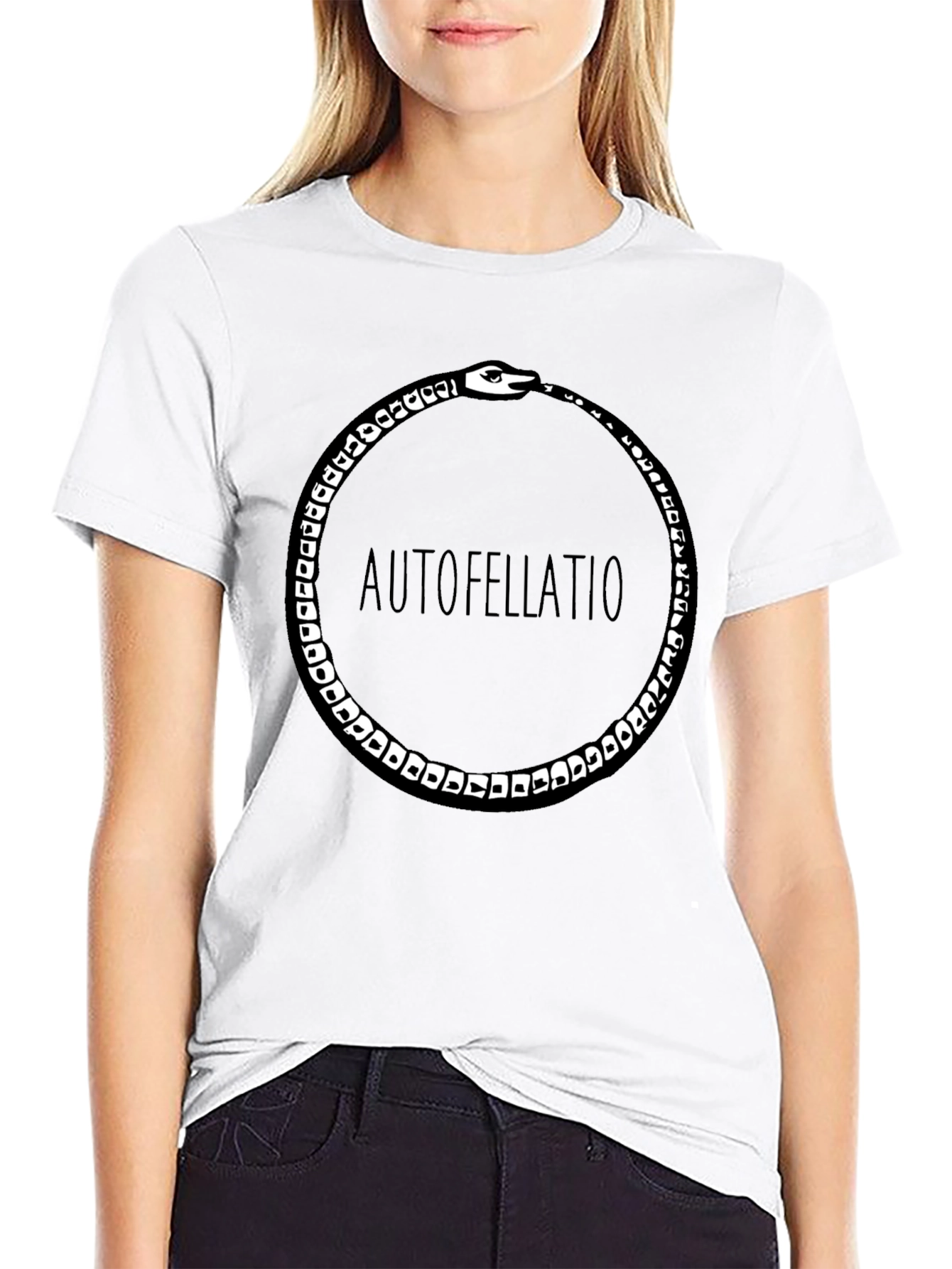 Ouroboros Funny Black Graphic Tee