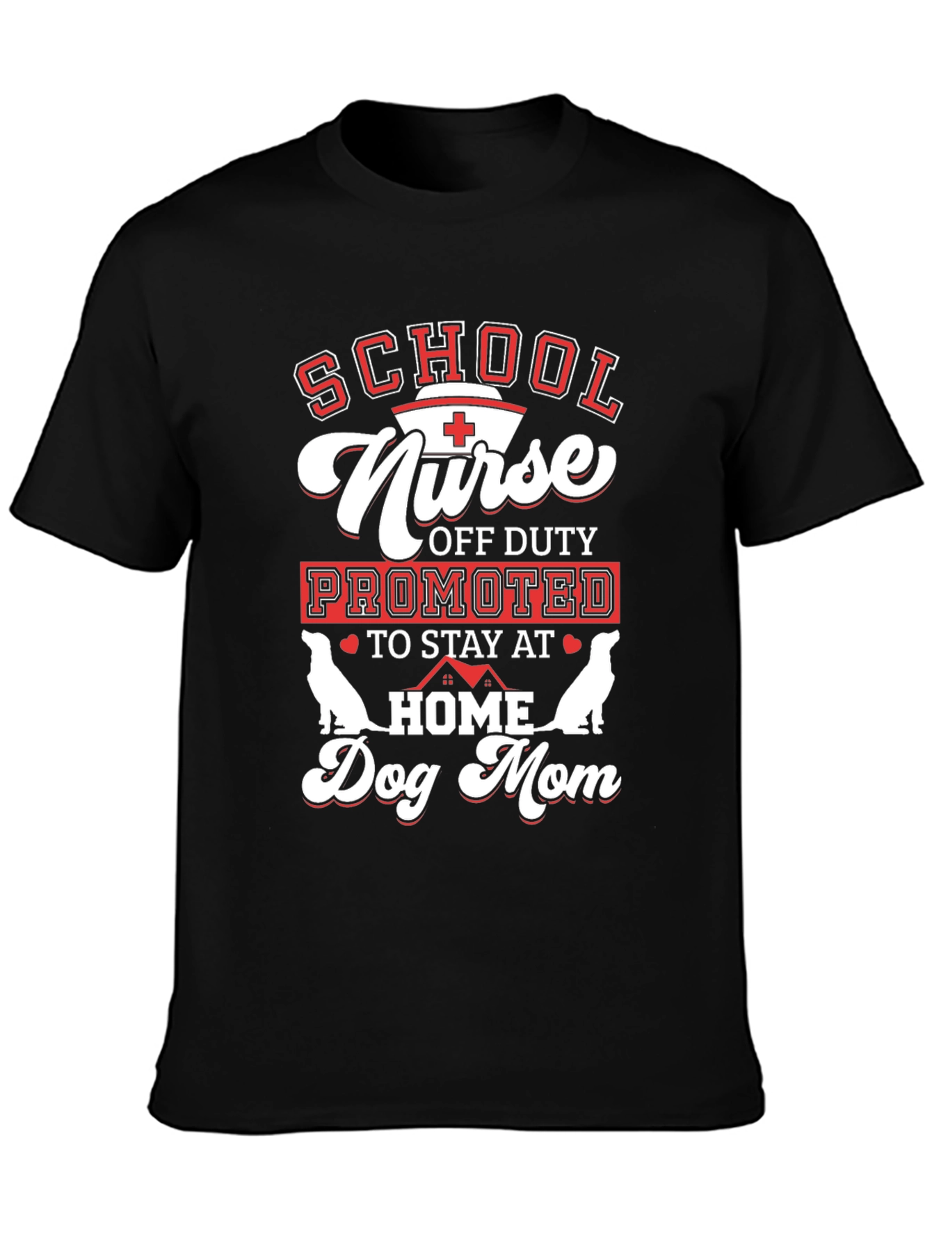School Nurse Dog Mom Graphic Tee